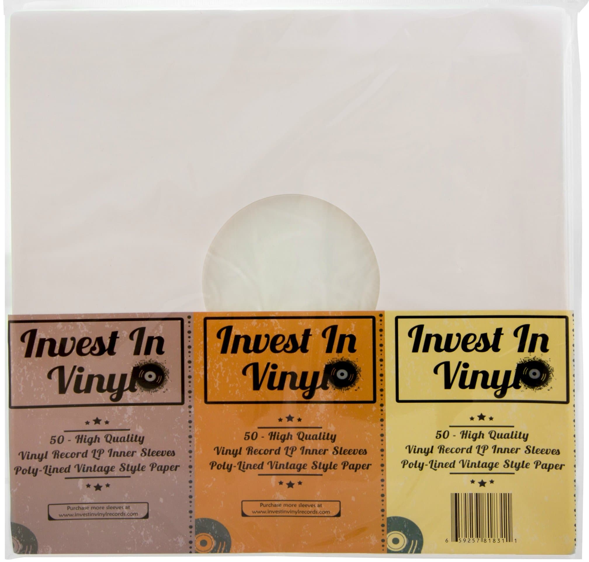 50 Pack of Inner Sleeves - Poly Lined Paper