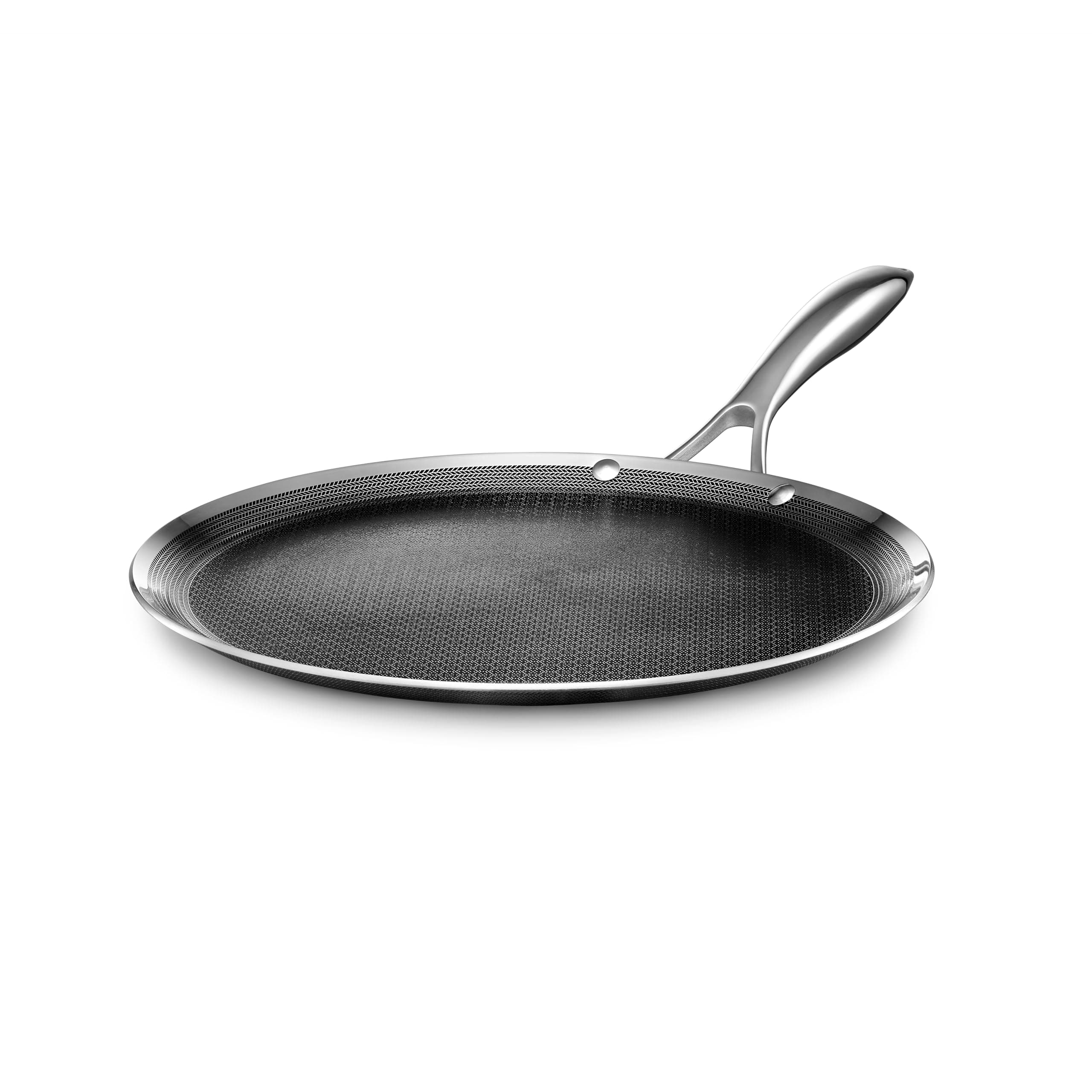 30 cm Griddle Fry Pan with Stay-Cool Handle, Hybrid Stainless Steel, Non-Stick Surface, Works with Induction, Ceramic, Non-Stick, Electric, and Gas Cooktops