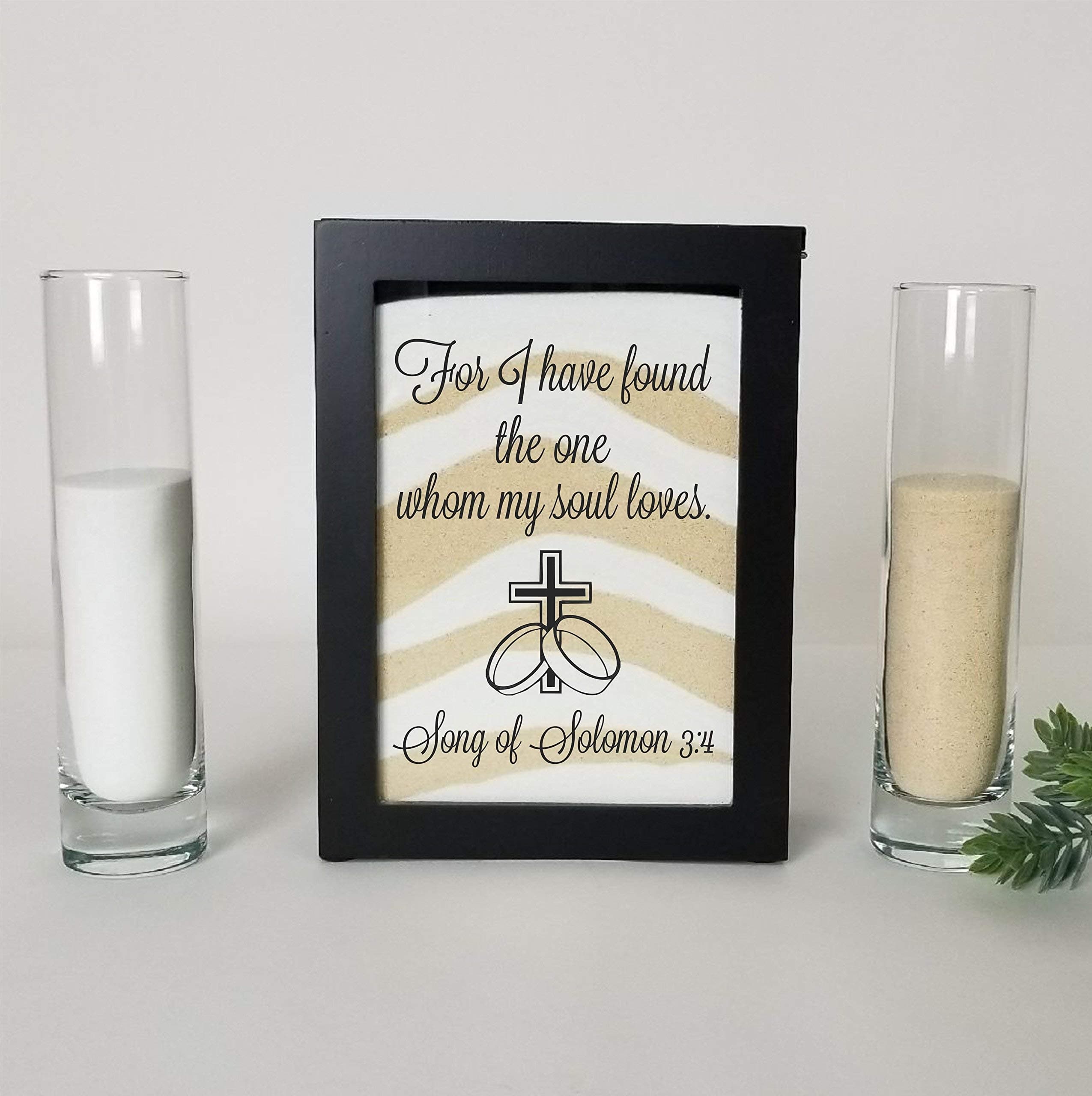 Streamside Shoppe Sand Ceremony Set, for I Have Found The One Whom My Soul Loves, Shadow Box, Vow Renewal, Unity Sand Ceremony Set, Beach Decor, Unity Candle Alternative