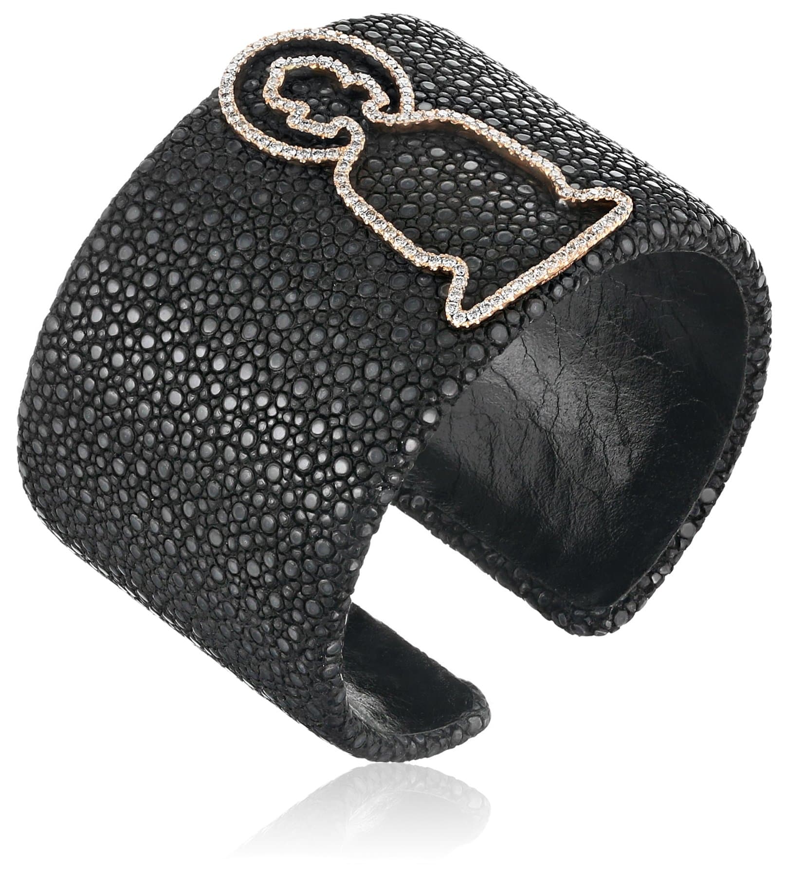 Rose Gold Buddha Stingray Cuff Bracelet