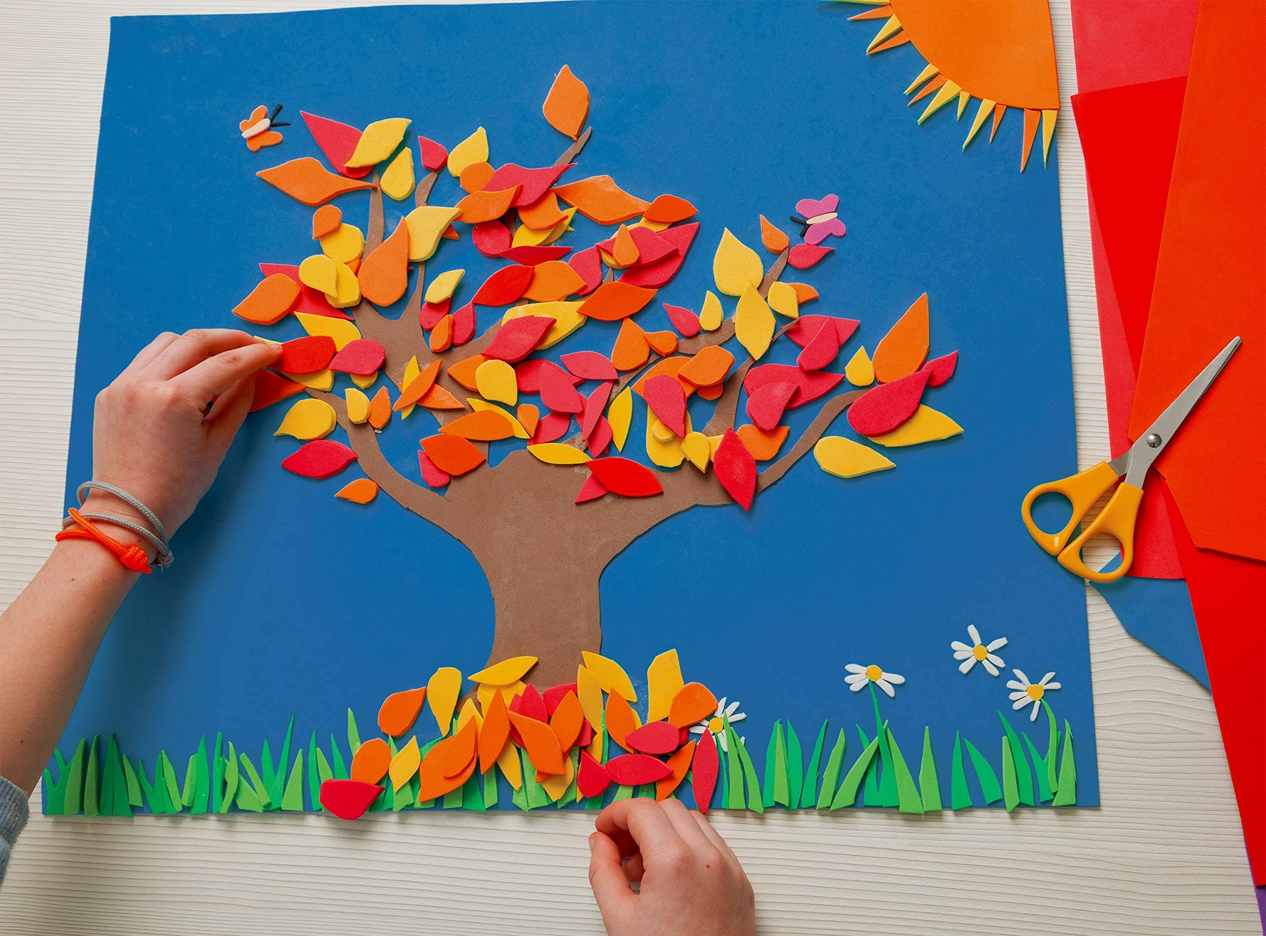 Better Office Products 100 Pack 5.5" x 8.5" EVA Foam Sheets, Assorted Colors (20 Colors), 2mm Thick, for Arts and Crafts, 100 Sheets