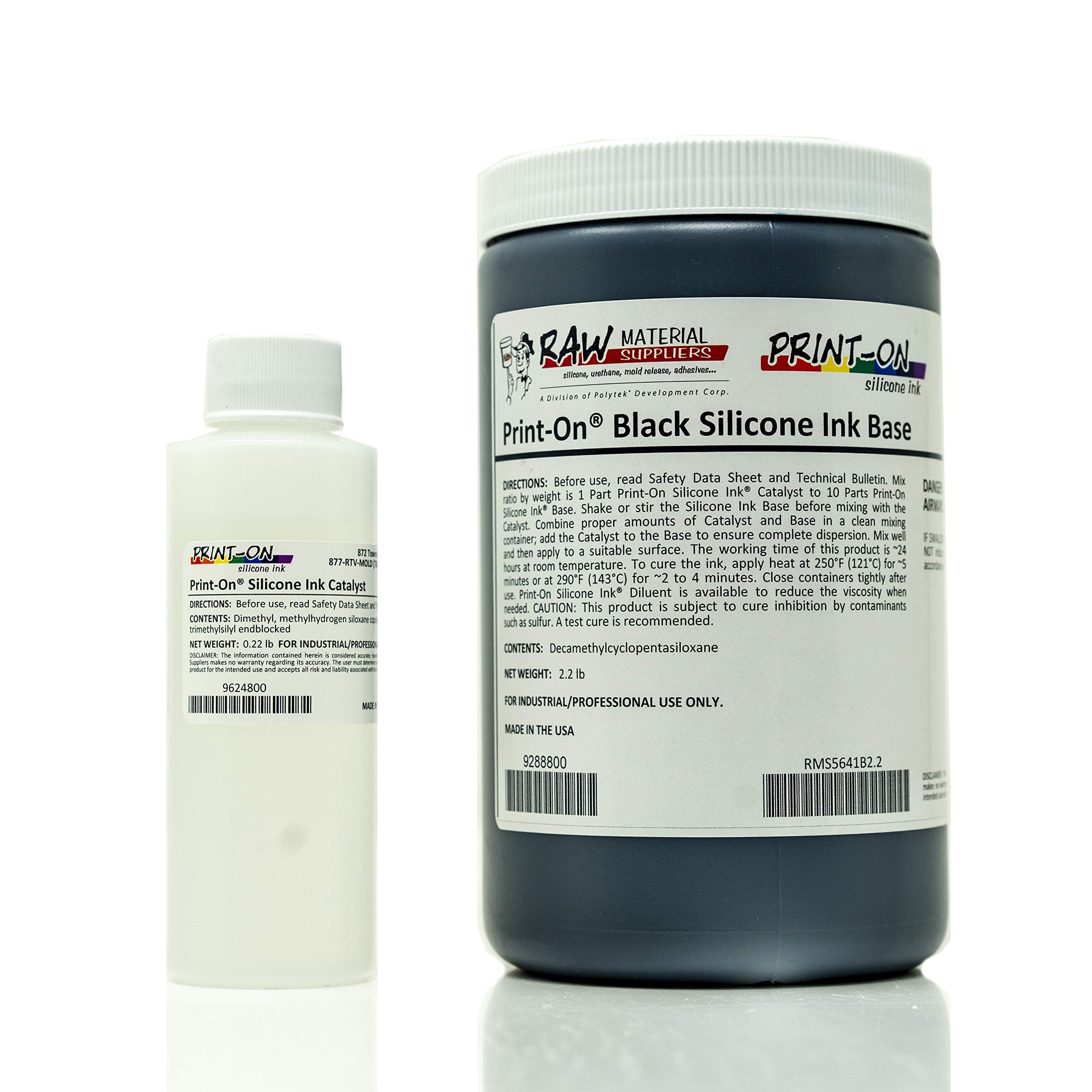Print-On Silicone Ink Black 2.42 lb kit
