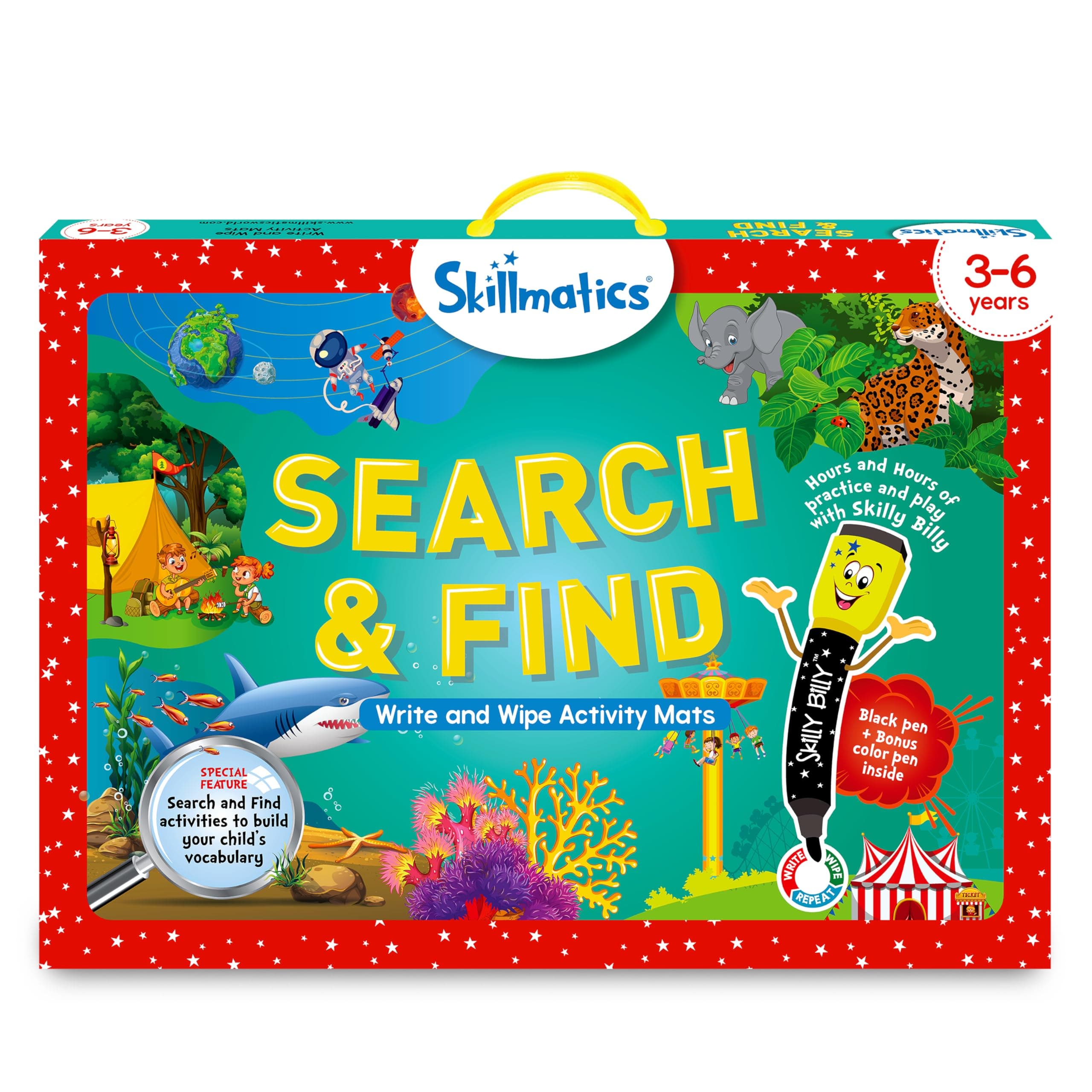 - Skillmatics Search and Find Educational Activity - Reusable Preschool Learning Games, Perfect for Toddlers & Kids Who Love Toys, Arts & Crafts, Builds Vocabulary, Gifts for Ages 3, 4, 5, 6