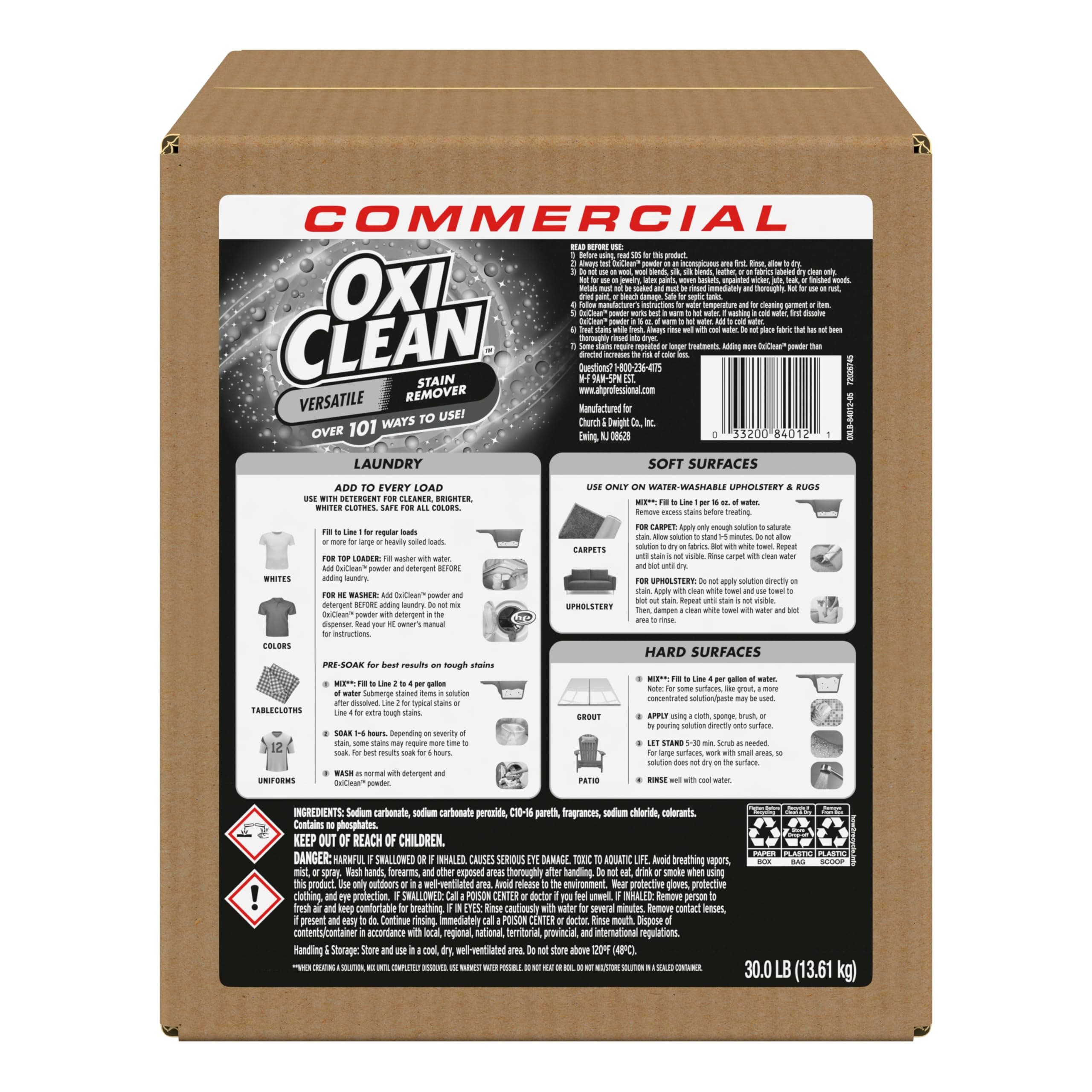 - Versatile Stain Remover Professional, 30 LB Box