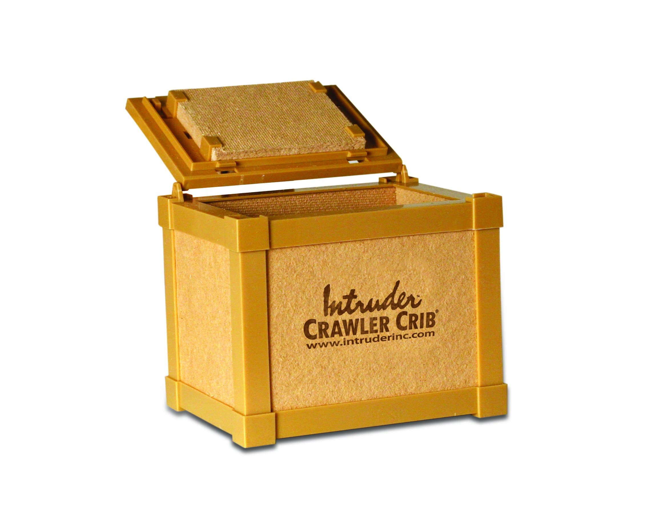 CrawlerCrib Nightcrawler Worm Bait Box, Keeps Bait Fresh, Packed with Good N' Lively Worm Bedding, Small Medium Large Deluxe