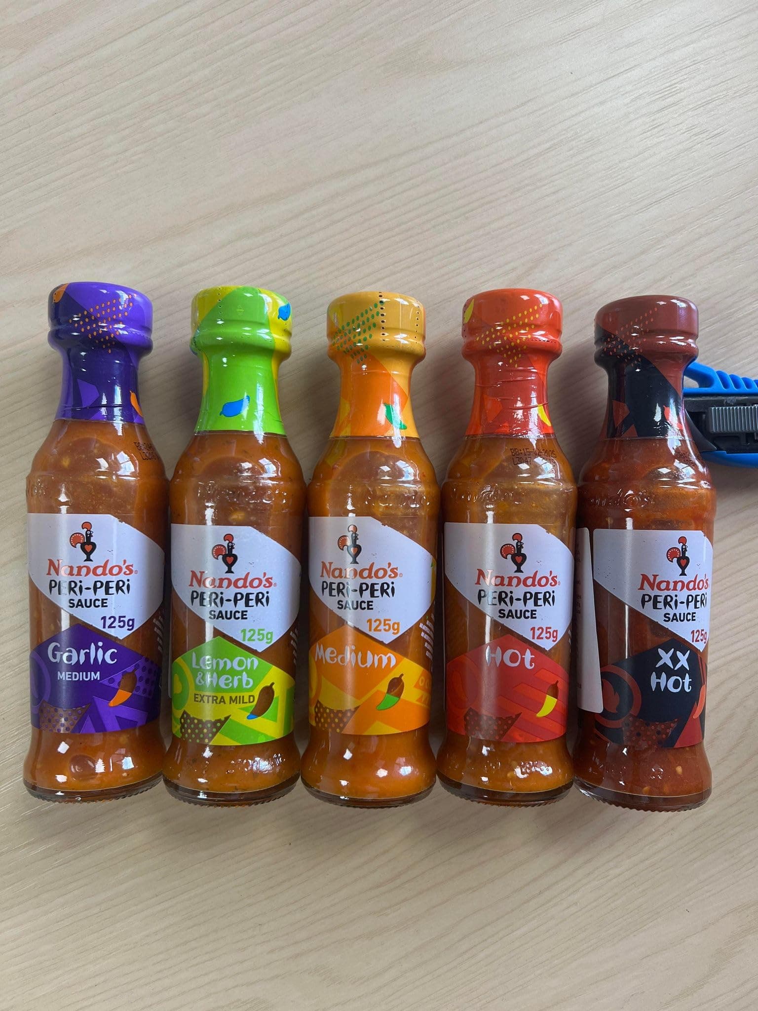 Assorted Multi-Flavours Nando's Peri-Peri Sauce 125g (Pack of 5)
