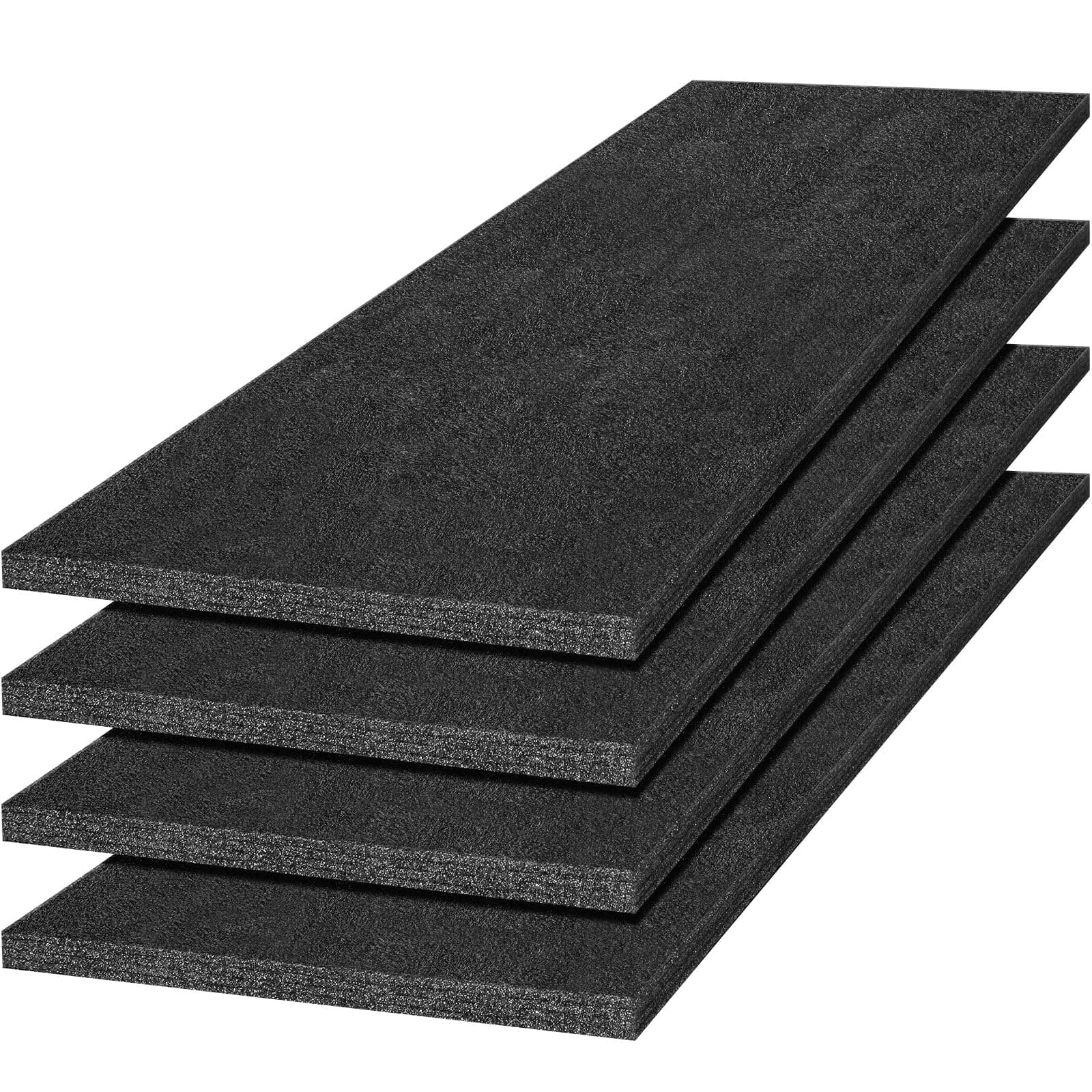 Pushglossy 4 Pcs Polyethylene Foam Sheet Apart Insert Pad Cushion Foam Packing Cuttable Craft for Toolbox Case Storage Camera DIY Crafts Projects Organization (54 x 16 x 1 Inch)