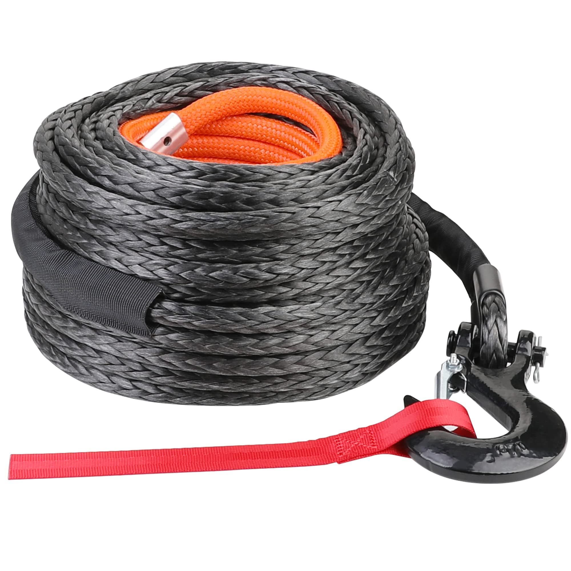 Hromee Synthetic Winch Rope Cable Kit: 1/2" x 92 ft 31500LBS Winch Line with Protective Sleeve