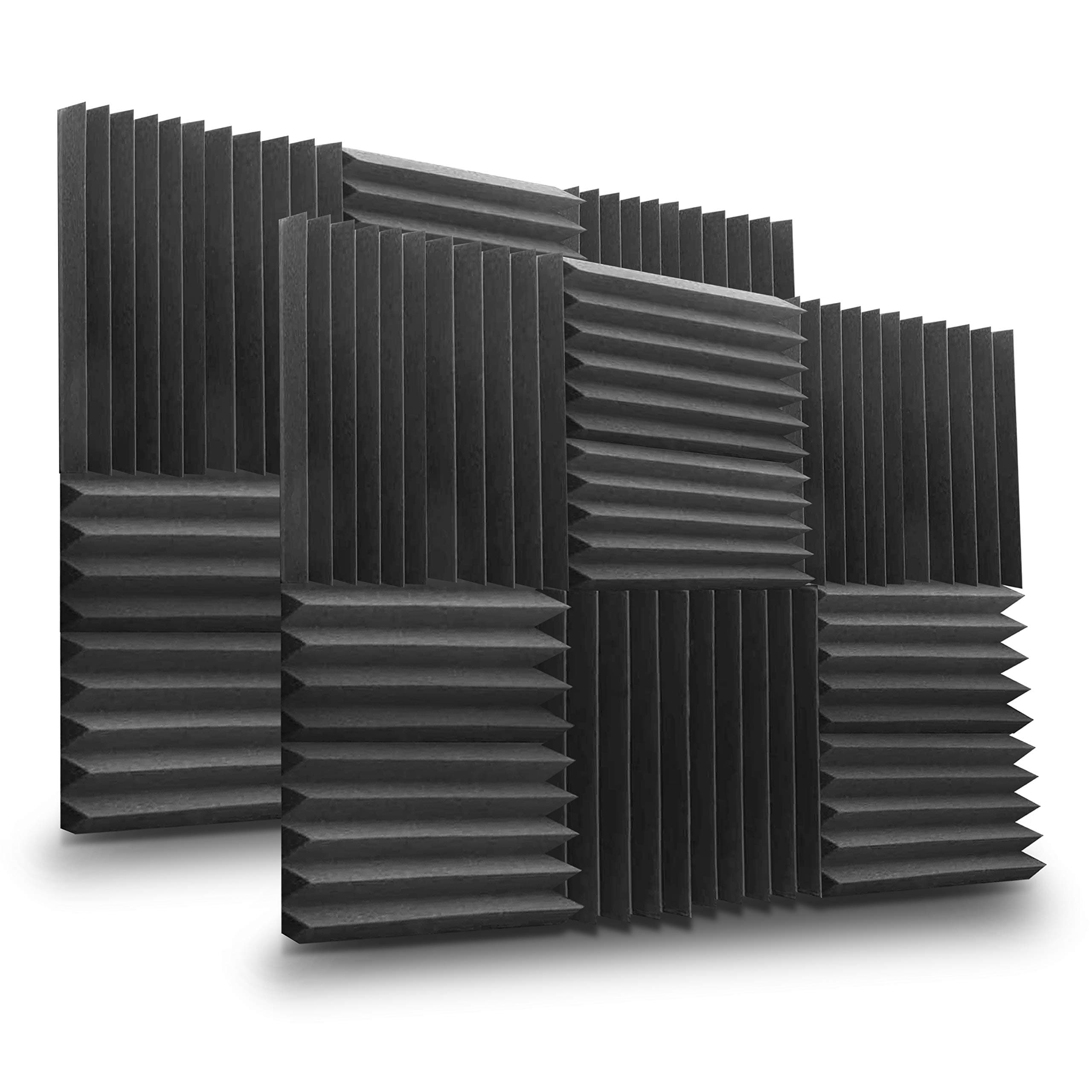Pyle PSI1612 Studio Soundproofing Panel Kit, 12'' x 12'' Squares, 1'' Thick, 12 Pieces