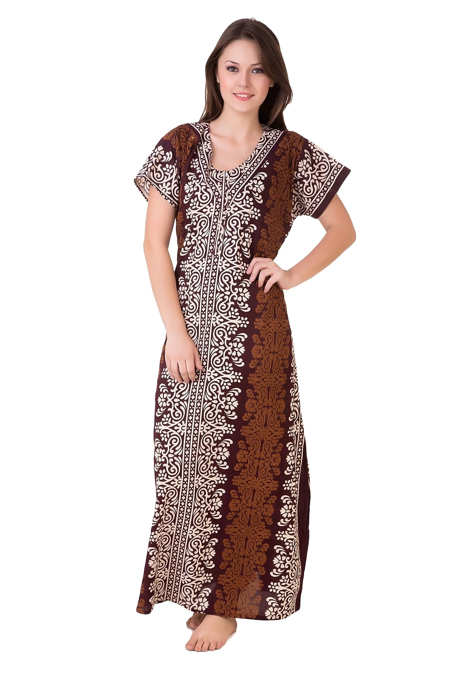 Women's Cotton-Nighty Brown