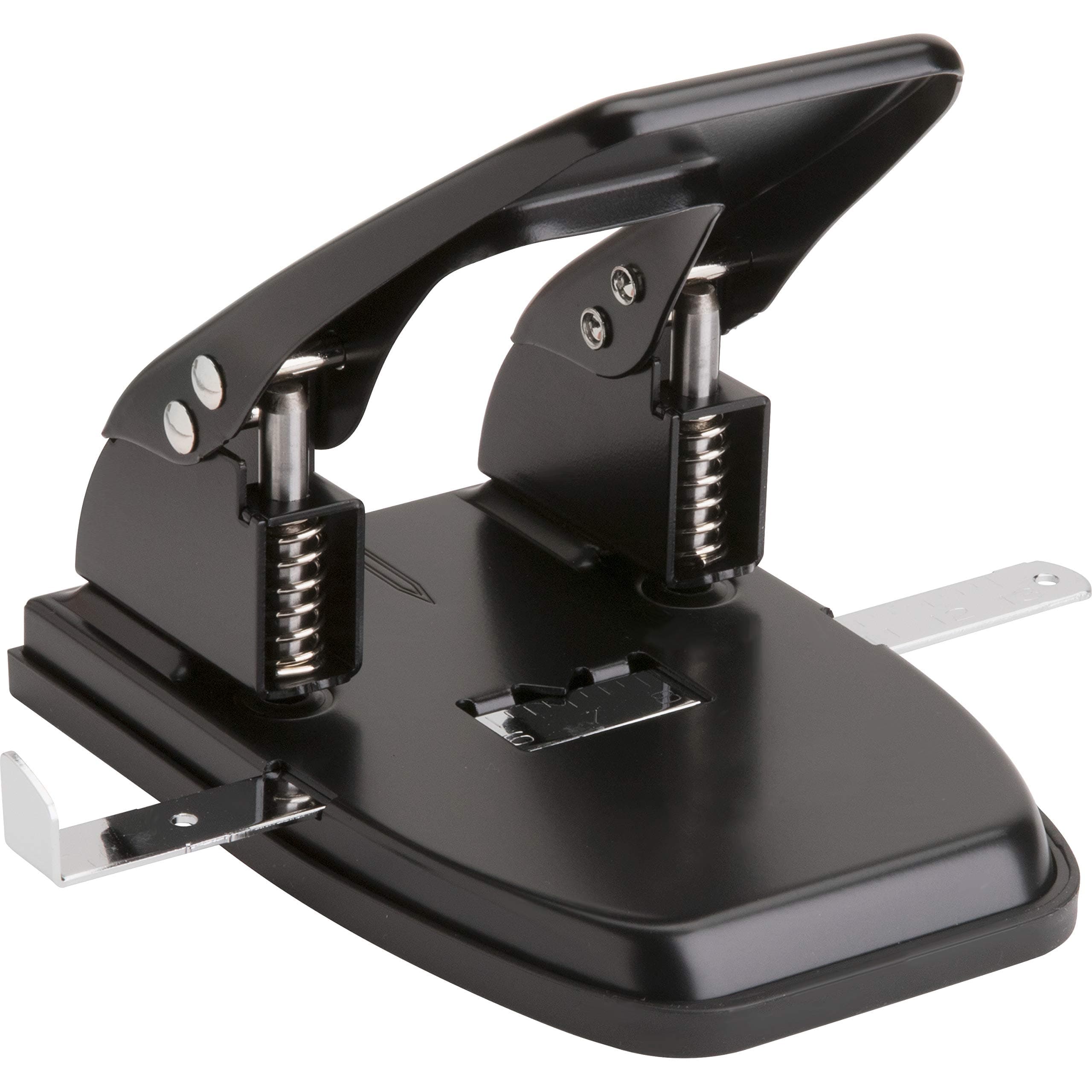 2-Hole Punch, 1/4", 2-3/4" Center, 30 Sheet Capacity, Black