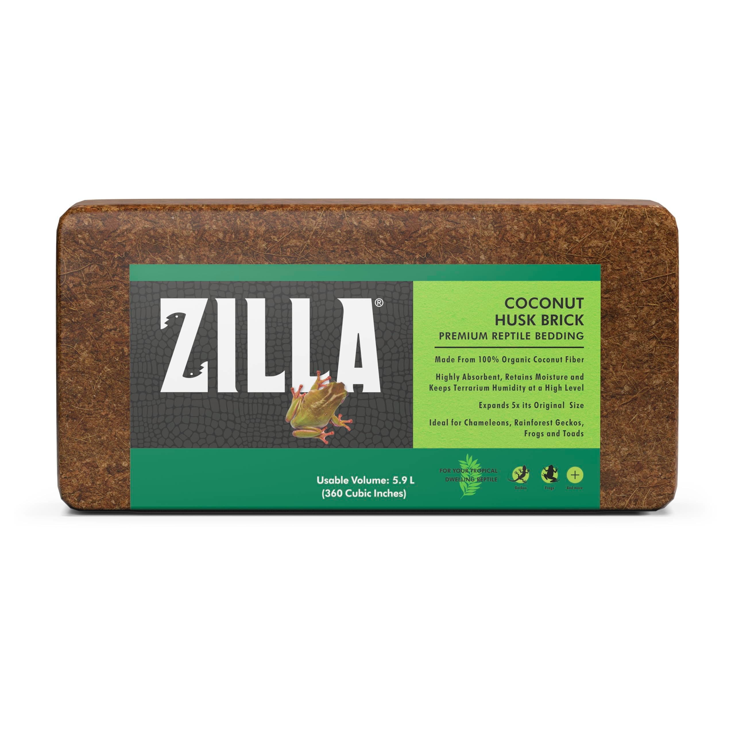 Zilla Reptile Terrarium Bedding Substrate Coconut Husk Brick by Zilla