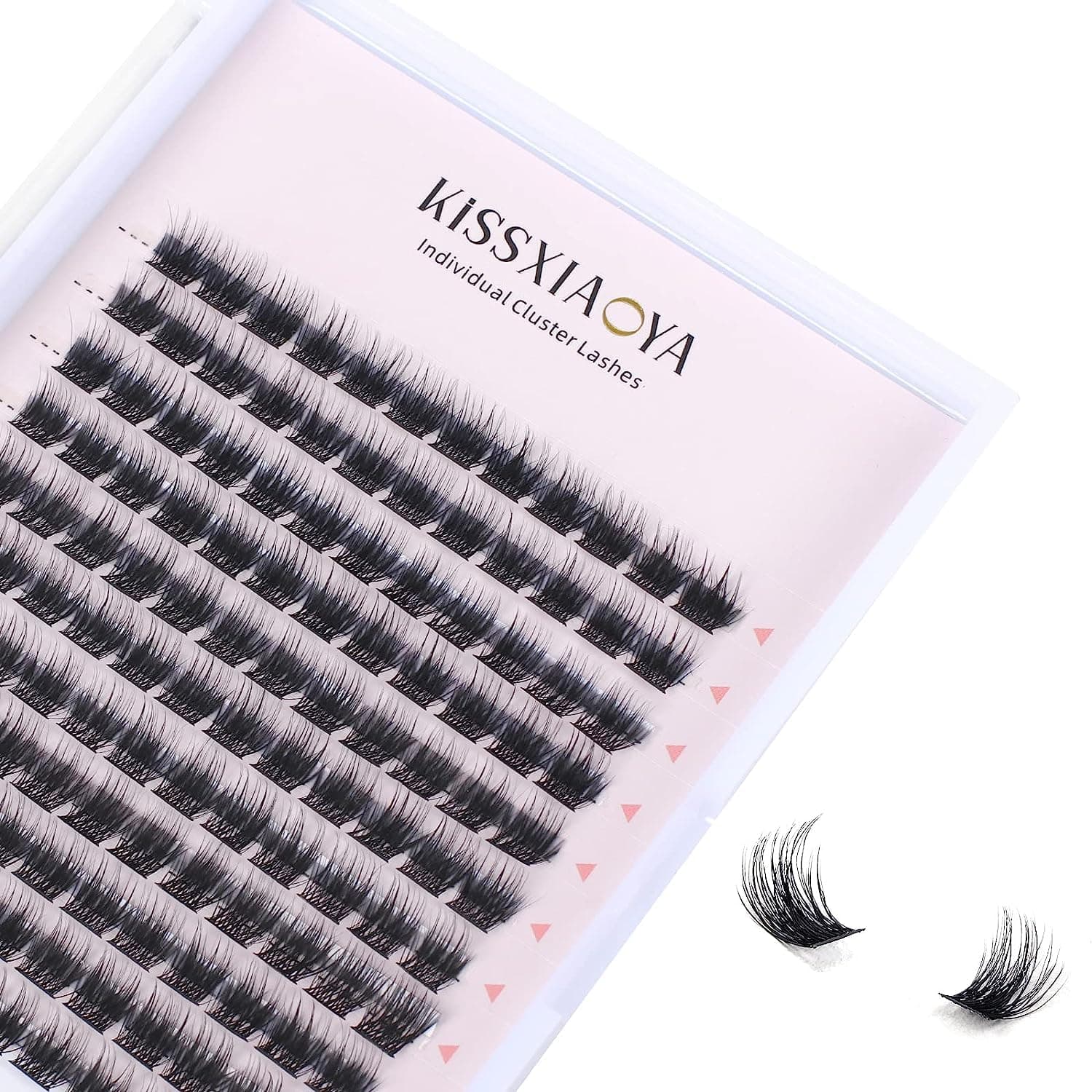 Cluster Lashes Extensions, 144Pcs Individual Clusters Lashes D Curl 12mm, Wide Stem Cluster Eyelashes Soft Natural False Eyelashes DIY Eyelash Extension At Home (12mm, 144P D Curl)