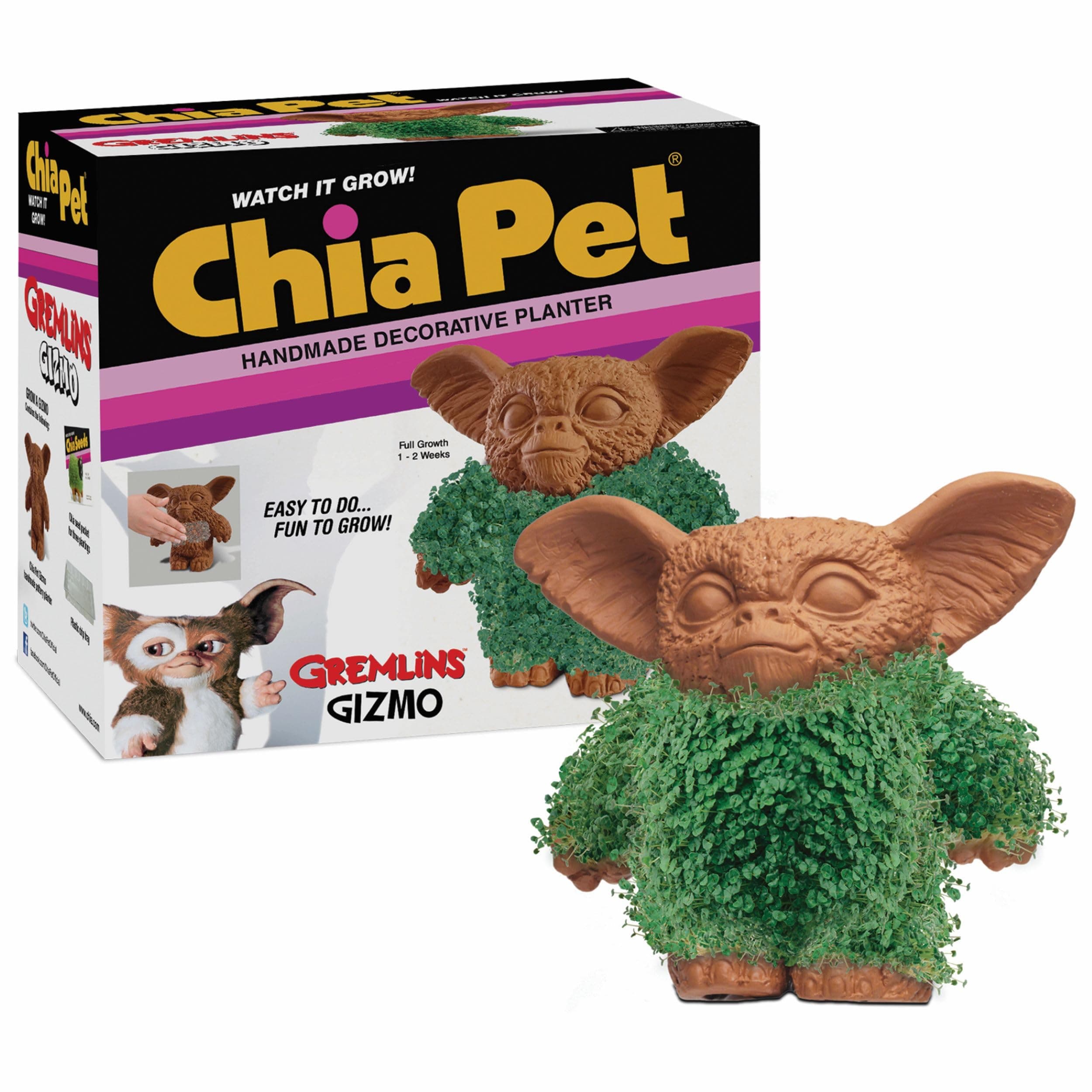 Chia Pet Gremlins - Gizmo with Seed Pack, Decorative Pottery Planter, Easy to Do and Fun to Grow, Novelty Gift, Perfect for Any Occasion