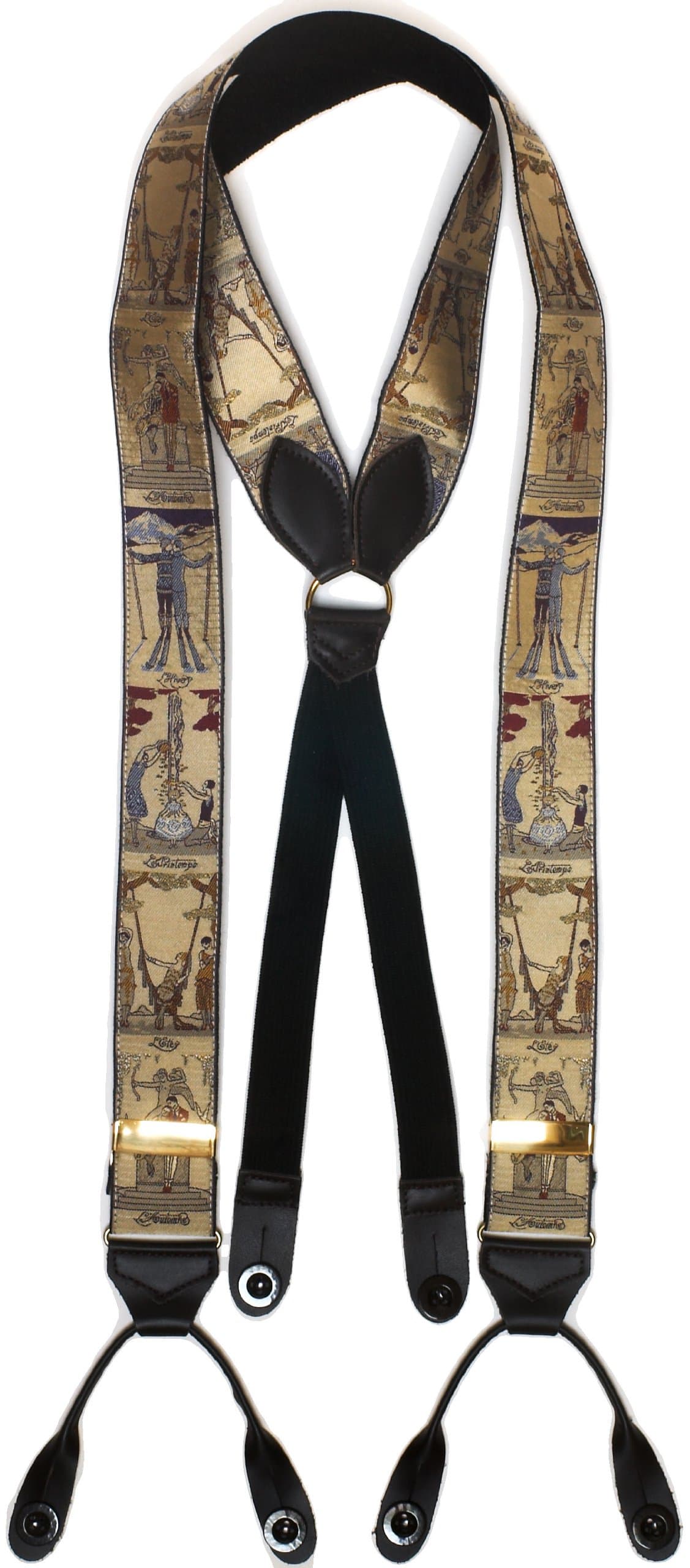 Albert Thurston Seasons Silk Braces. Tan. One Size.