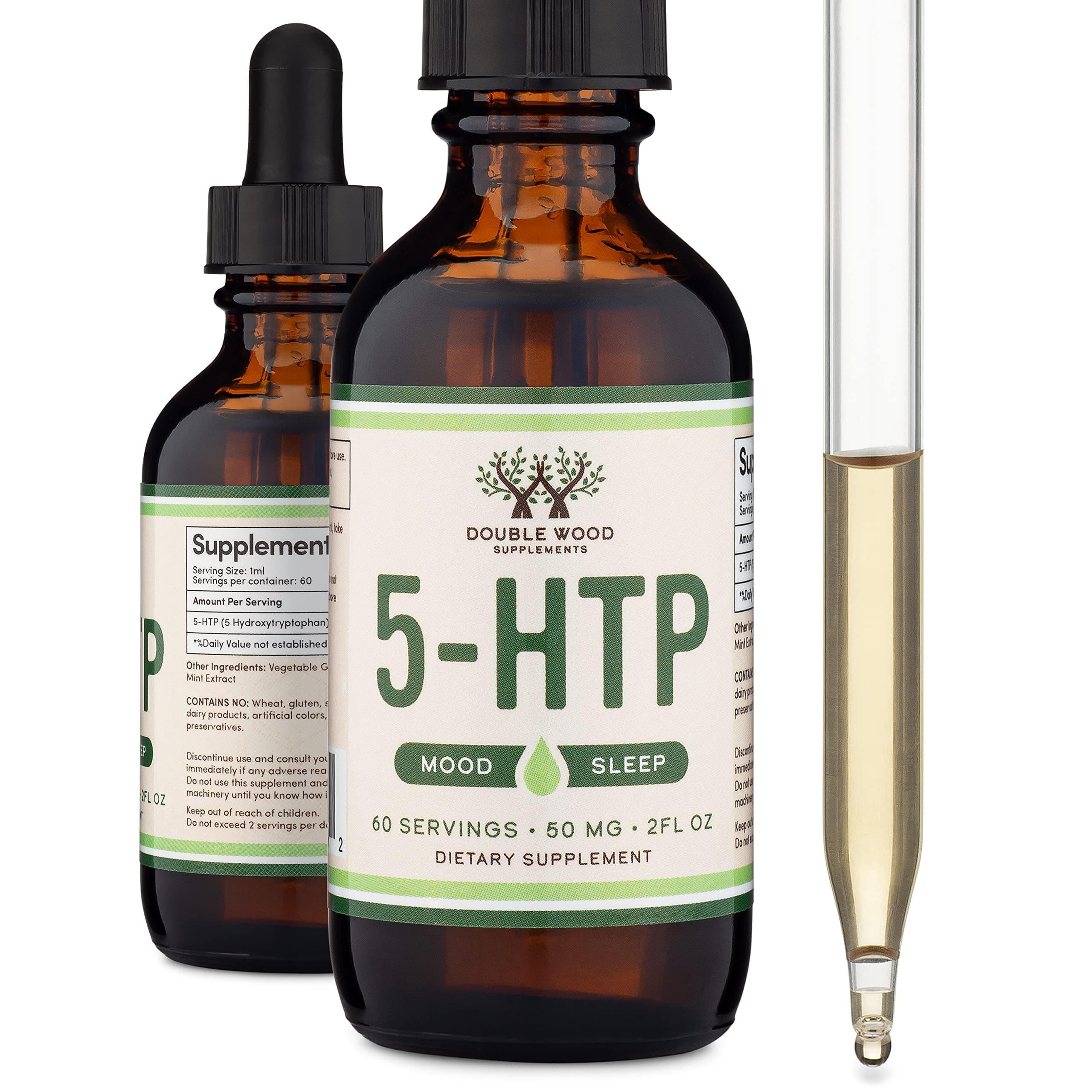 5 HTP Liquid Drops - More Absorbable and Effective Than 5HTP Capsules (60 Servings of 50mg 99%+ 5-HTP) Serotonin for and Sleep