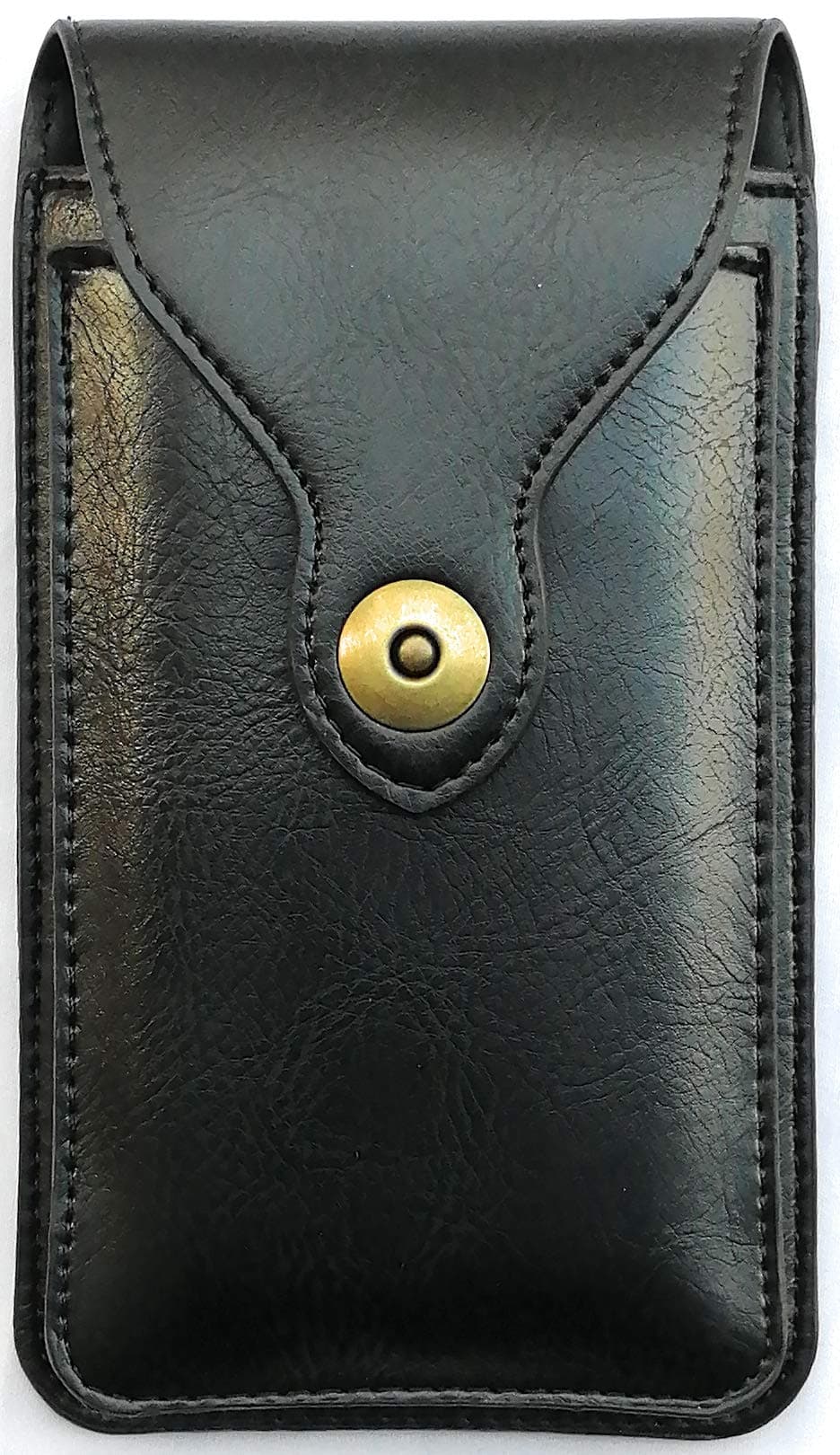 YAAMYA Multi Function Leather Mobile Phone Waist Bag Holster Belt Clip Case with 2 Pocket for 6.5 inch / 6.5 inch Mobile and Card Holder - Black