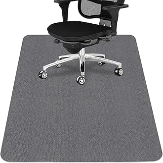 Sycoodeal Office Chair Mat for Hardwood Floor,Office Computer Gaming Chair Mat for Tile Floor,Large Floor Protector Rug,Anti-Slip,Easy to Clean,Grey(48"x36")