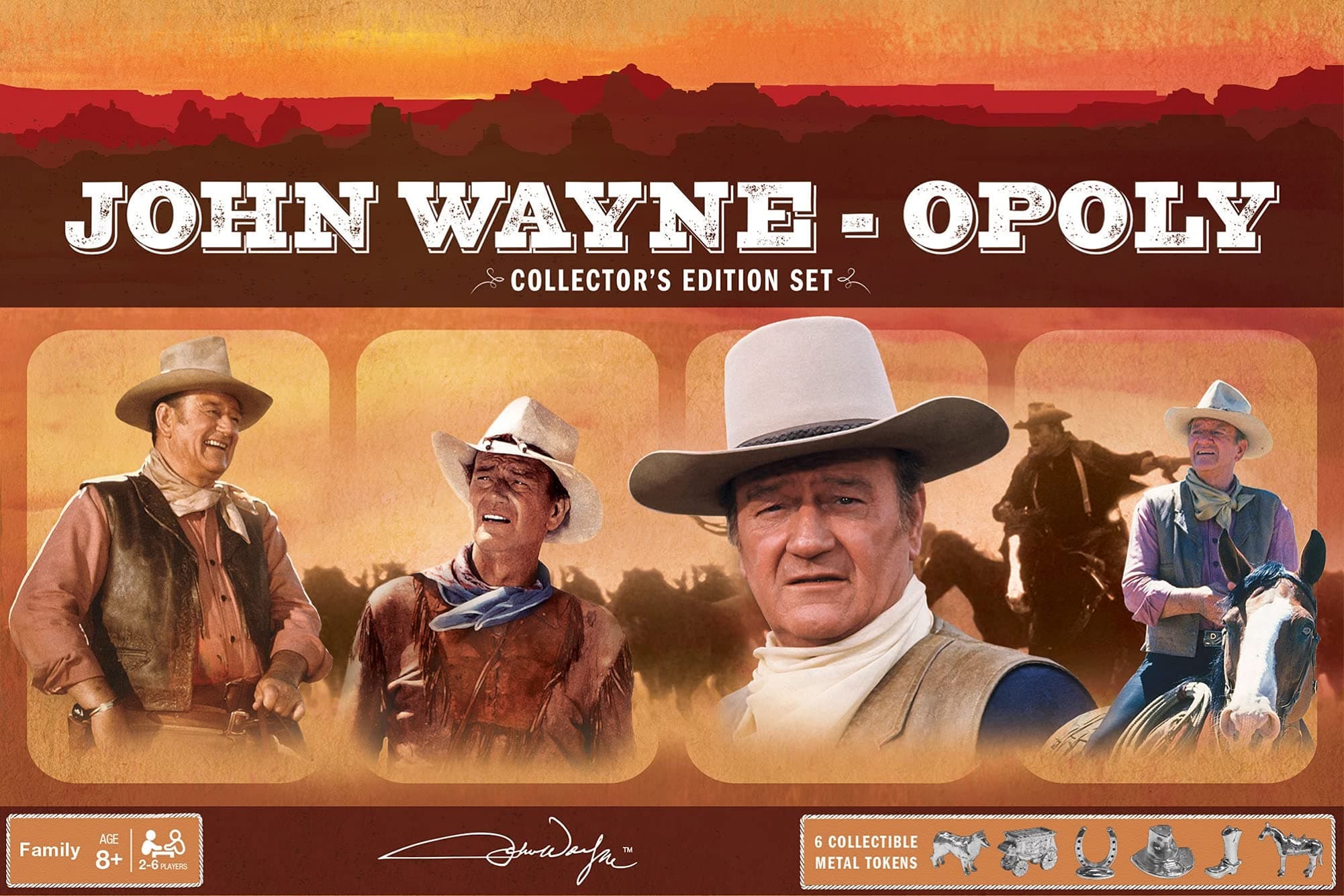 MasterPieces Opoly Board Games - John Wayne Opoly - Officially Licensed Board Games for Adults, Kids, & Family