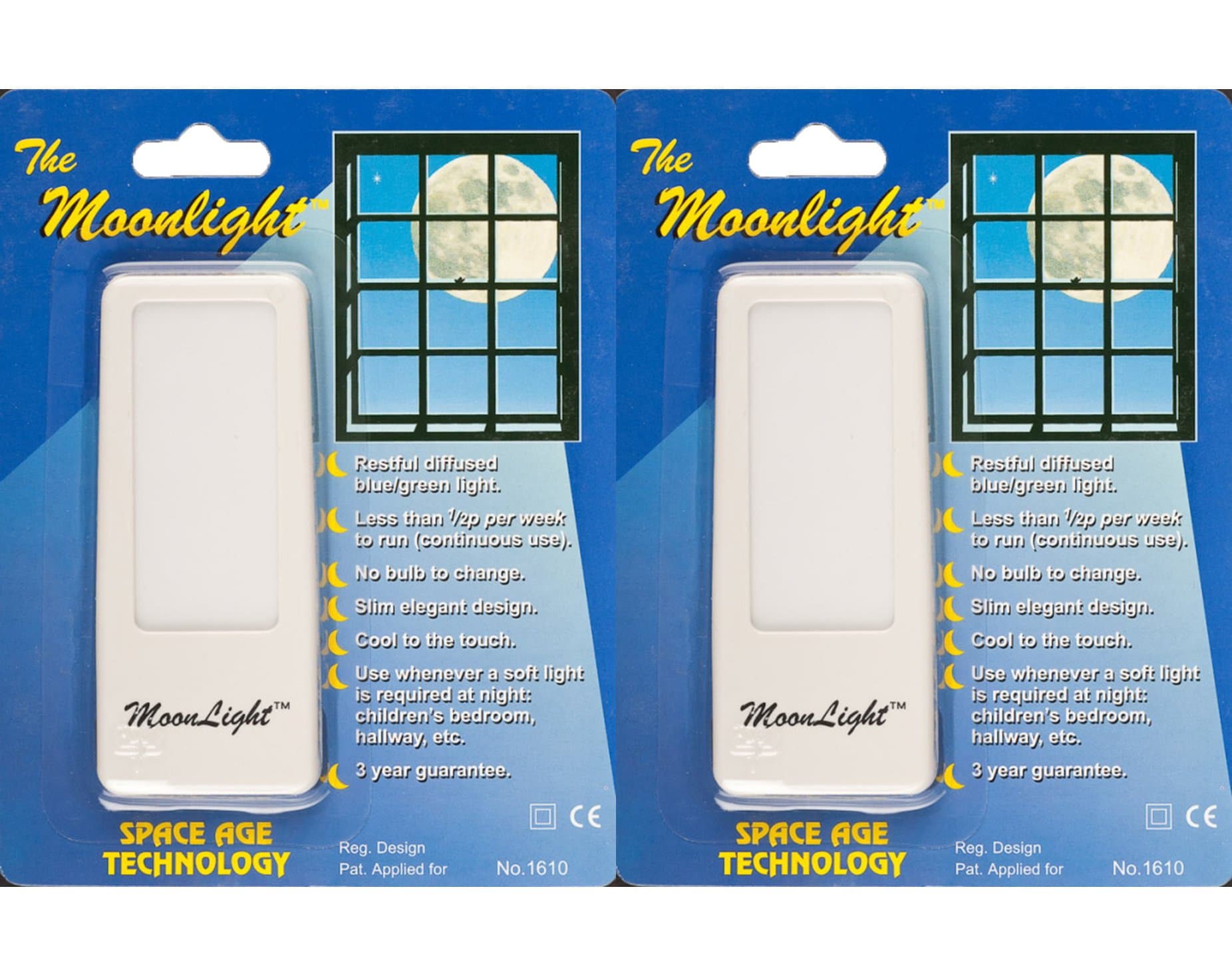 Lyvia Electrical 1610 Moonlight Night Light (Pack of 2)