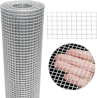 Hardware Cloth 20'' x 30' 1/4 in Galvanized Wire Mesh Roll (23 GA) Chicken Wire Fence Roll for Chicken Pen/coop Fences, Screen mesh, Rabbit/Snake Fences, Poultry enclosures, Handicraft Making, etc.