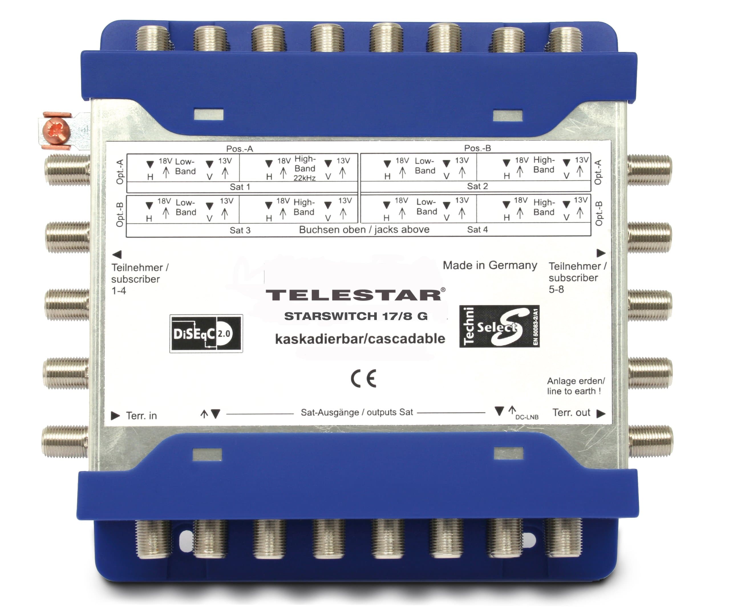 Telestar Starswitch 17/8K Cascade for 17/8G Includes 16F Quick Connectors