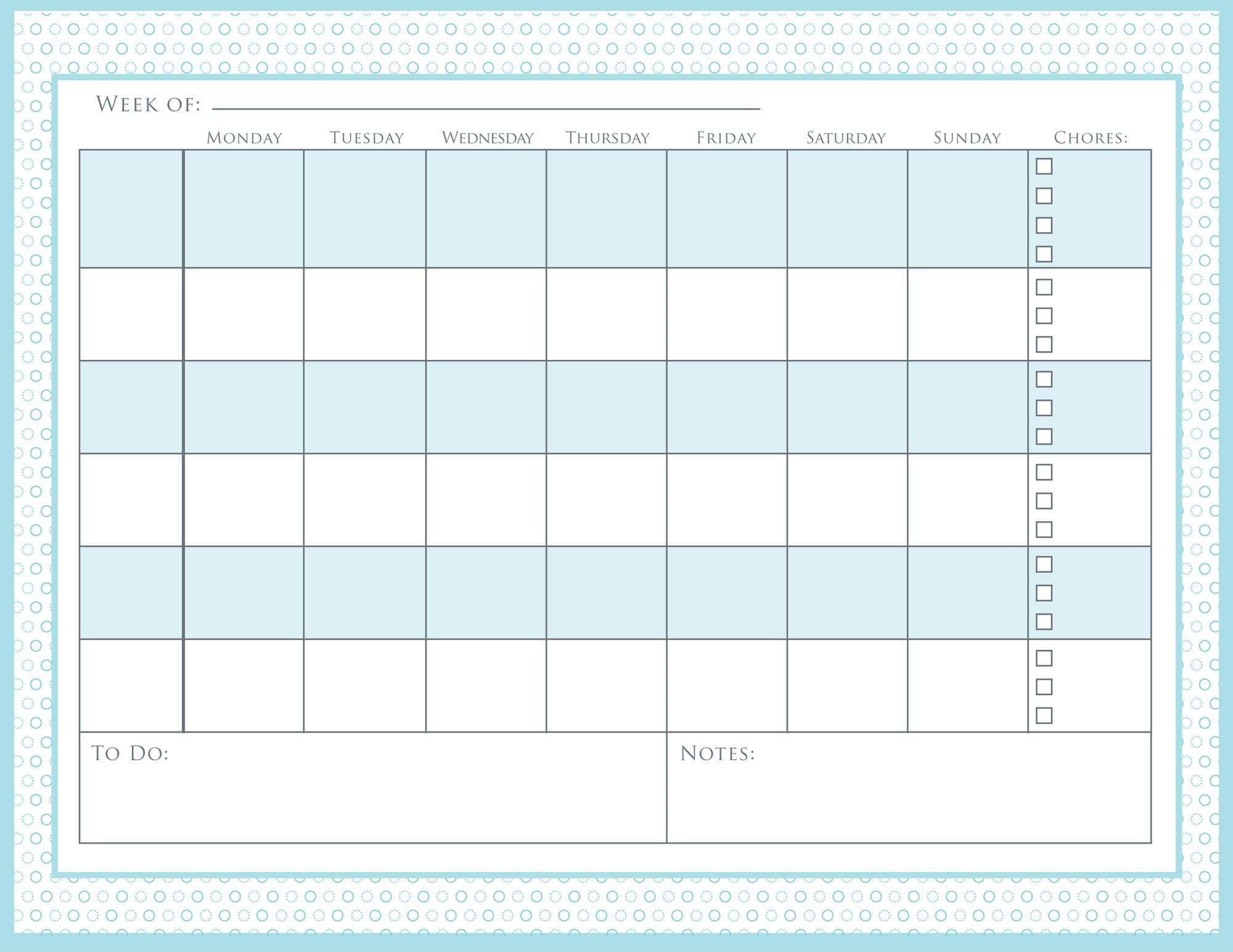 Glow Baby Weekly Grid Pad - Undates (W-Grid)