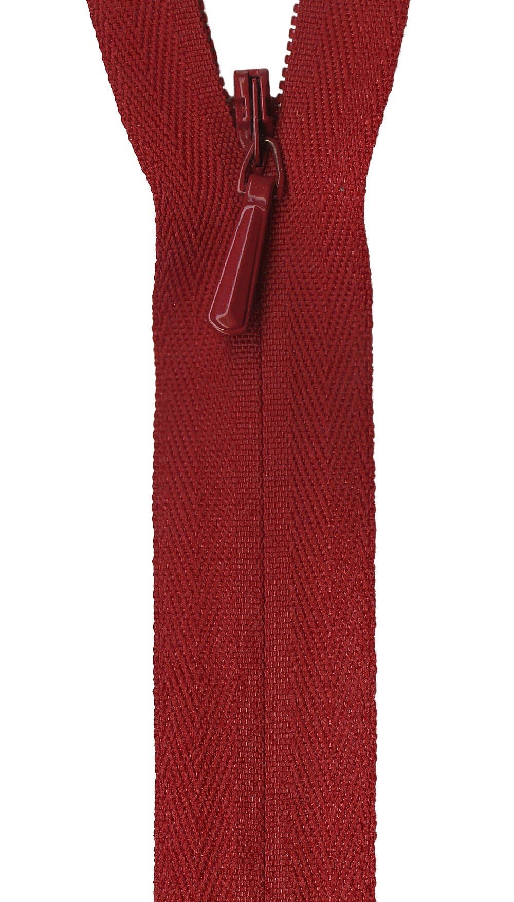 YKK Unique Invisible Zipper 22", Red