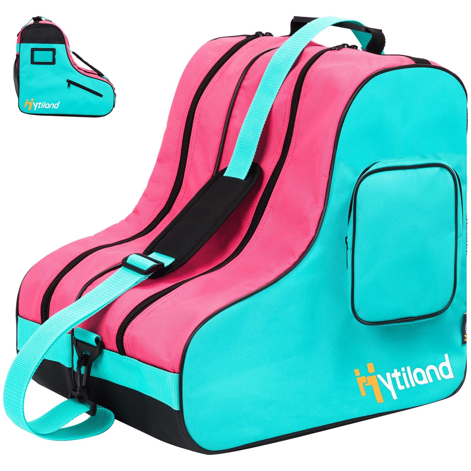 Breathable Skate Bag with Adjustable Shoulder Strap - Large Capacity Fits Inline, Ice & Most Roller Skates