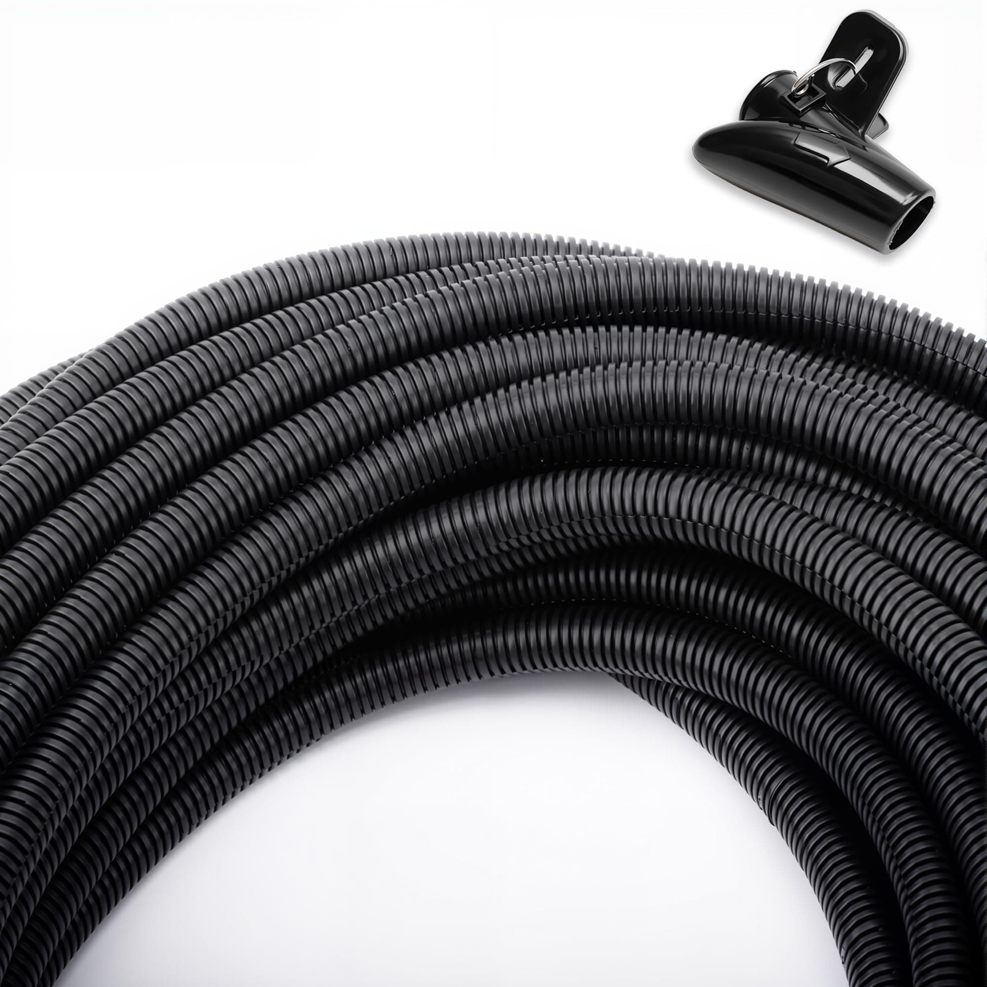 50 FT 1/2” Wire Loom Split Tubing Auto Wire Conduit Flexible Cover Plastic Cover for Electrical Wires & Cables High Temperature (-40F to 257F)