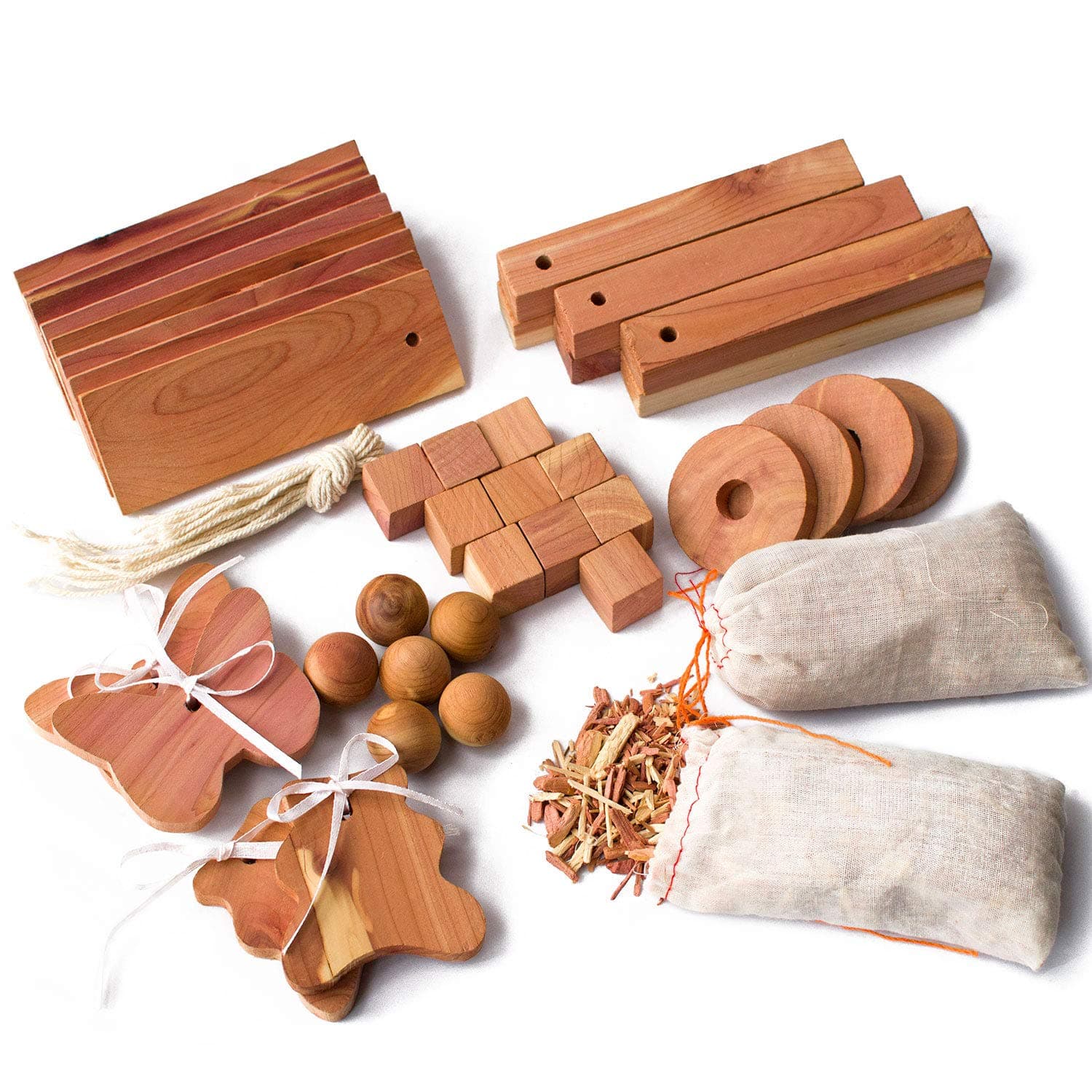 40pcs RaxCollection Mixed Cedar Moth Repellent Set: Hang Ups, Balls and Nuggets
