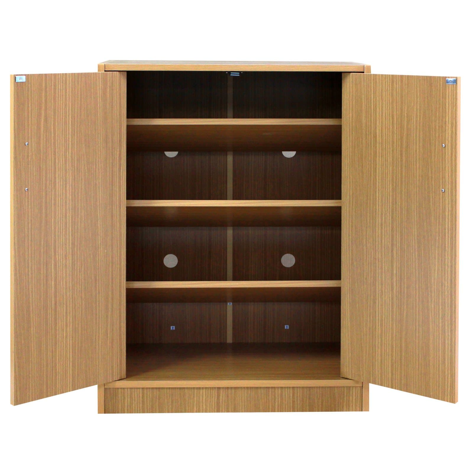 Shoe Storage Unit with 2 Doors and 3 Shelves (Beech)