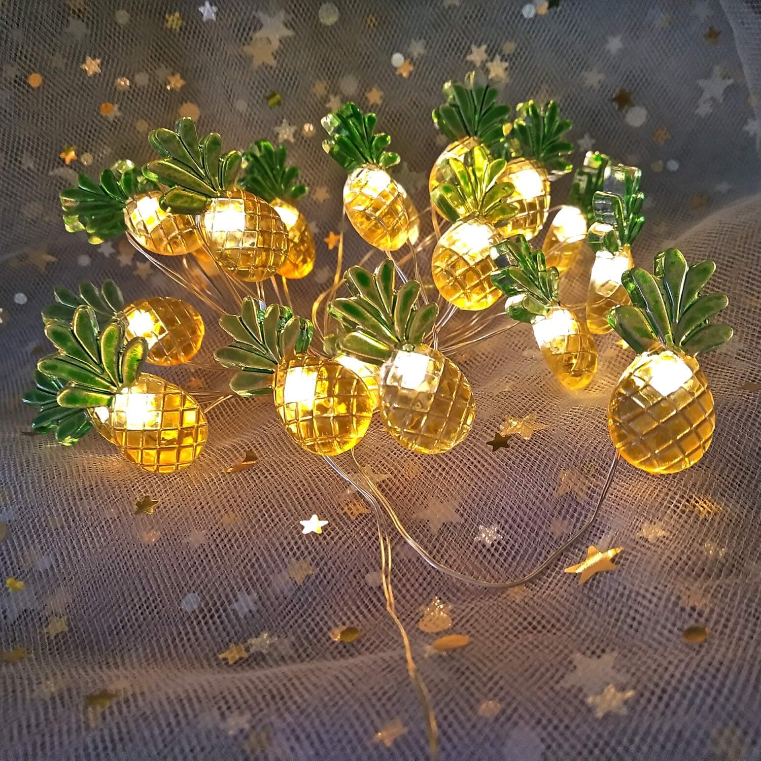 Table decorations centrepiece pineapple gold fairy lights wedding table decoration bedroom decor accessories wedding centrepieces for tables bedroom fruit string lights strips for girls nursery weddings summer tropical theme party
