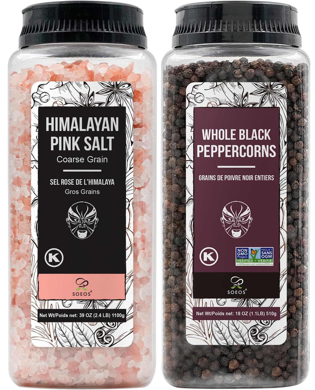 Premium Black Peppercorns 510ml