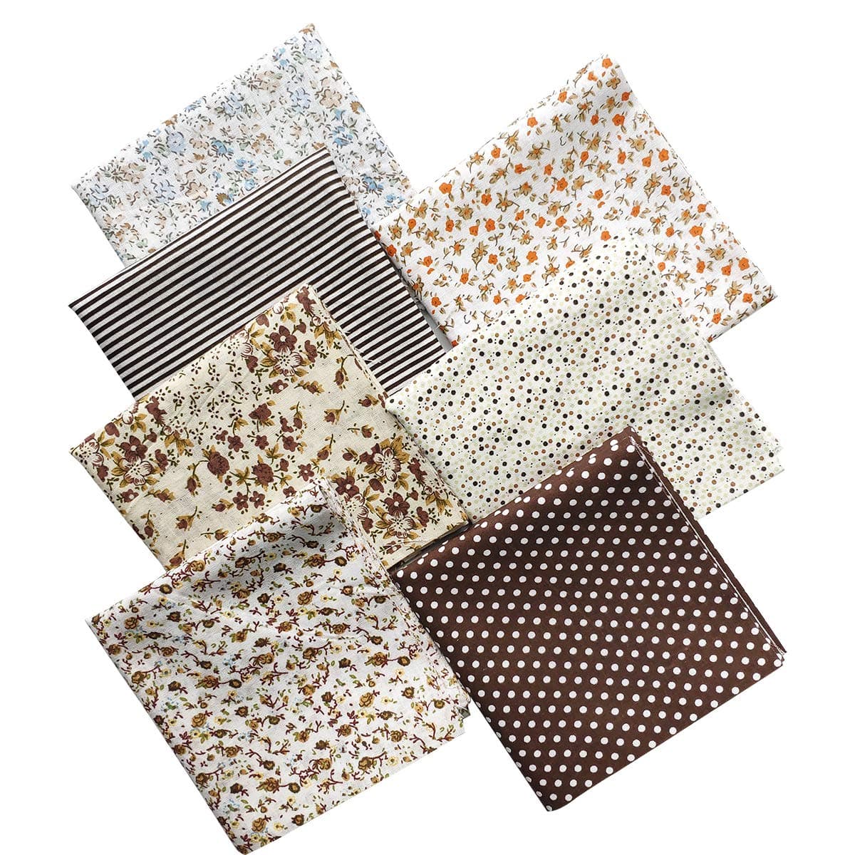 levylisa 19.7” x 19.7”7 PCS Pre-Cut Cotton Fabric Bundles Quarter Fabric Bundles Squares Patchwork Fabric Sets Quilting Sewing Cotton Fabric