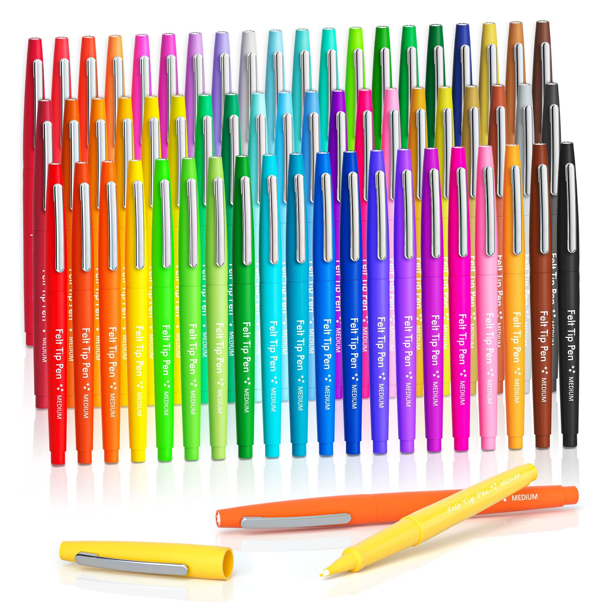 60 Colors Felt Tip Pens