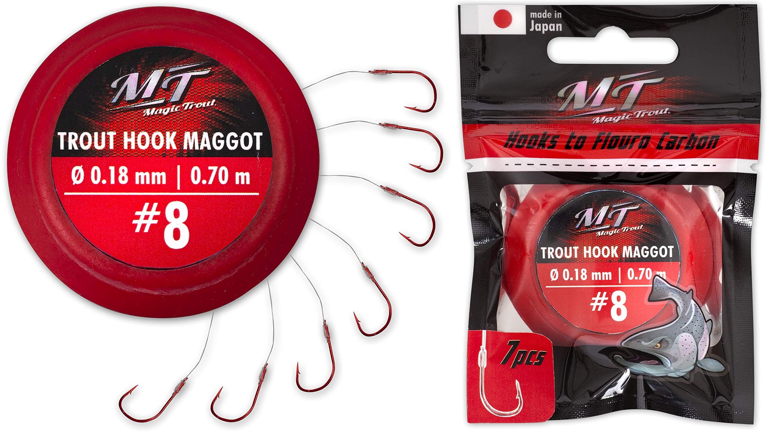 Magic Trout 6 Trout Hook Maggot Silver Diameter 0.20 mm 200 cm Pack of 7