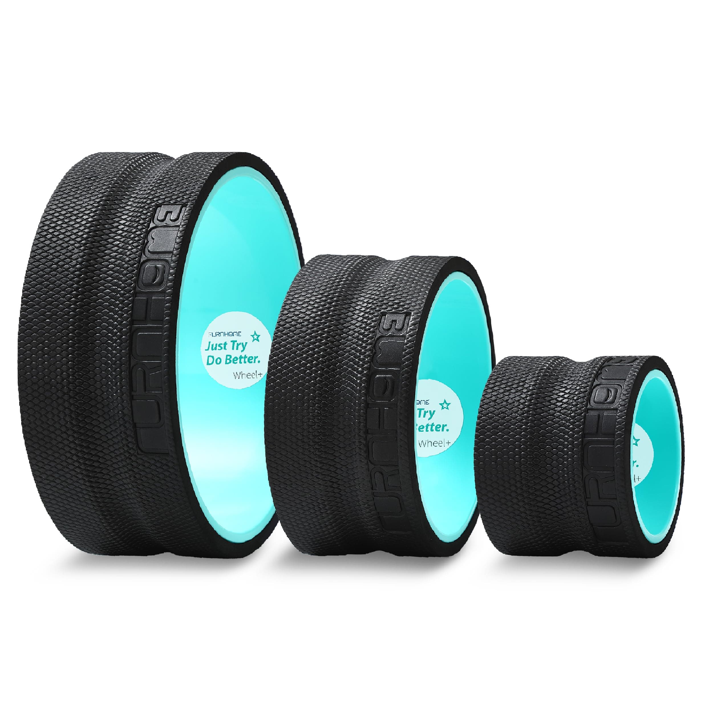 Back Roller - Back Wheel for Deep Tissue Massage,Yoga Wheel for Back Pain & Stretching- Comfy Deep Tissue Massage Roller for Back（3-Piece）