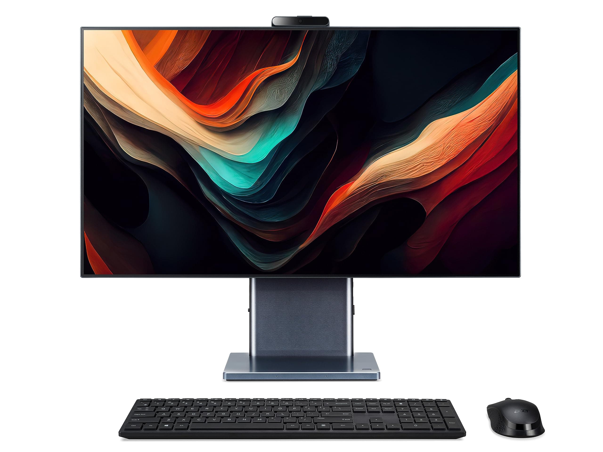 Aspire S27-1755 All-in-One PC - (Intel Core i7-1260P, 16GB, 1TB HDD and 512GB SSD, 27 inch WQHD Display, Ring Light Camera, Wireless Keyboard and Mouse, Windows 11, Black)