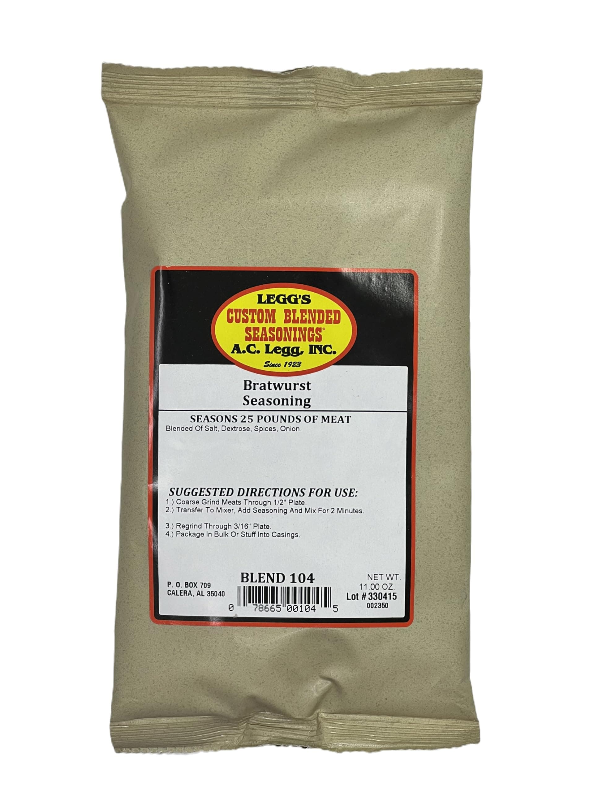 A.c. Legg Bratwurst Seasoning