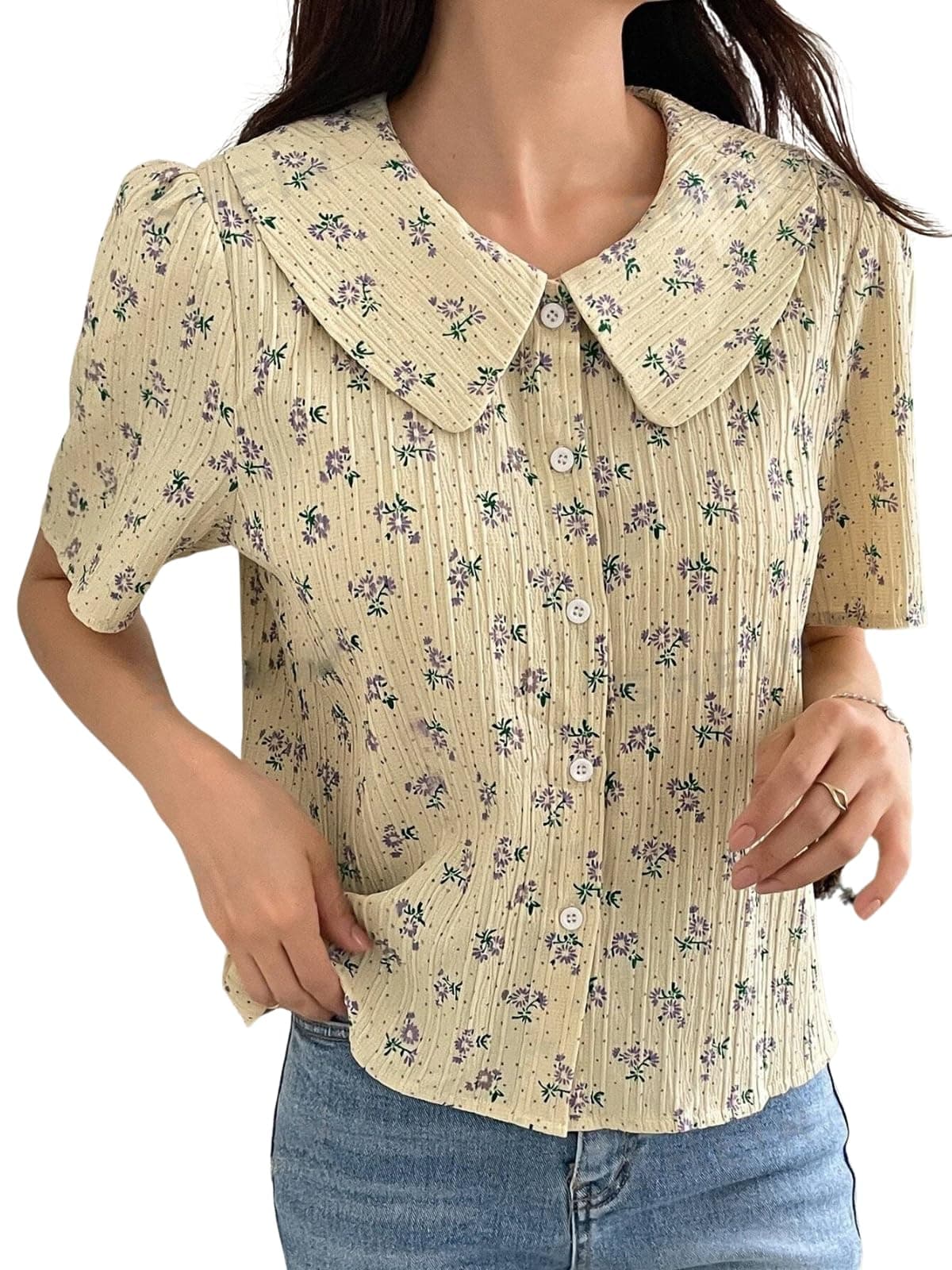 Women's Floral Regular Fit Top