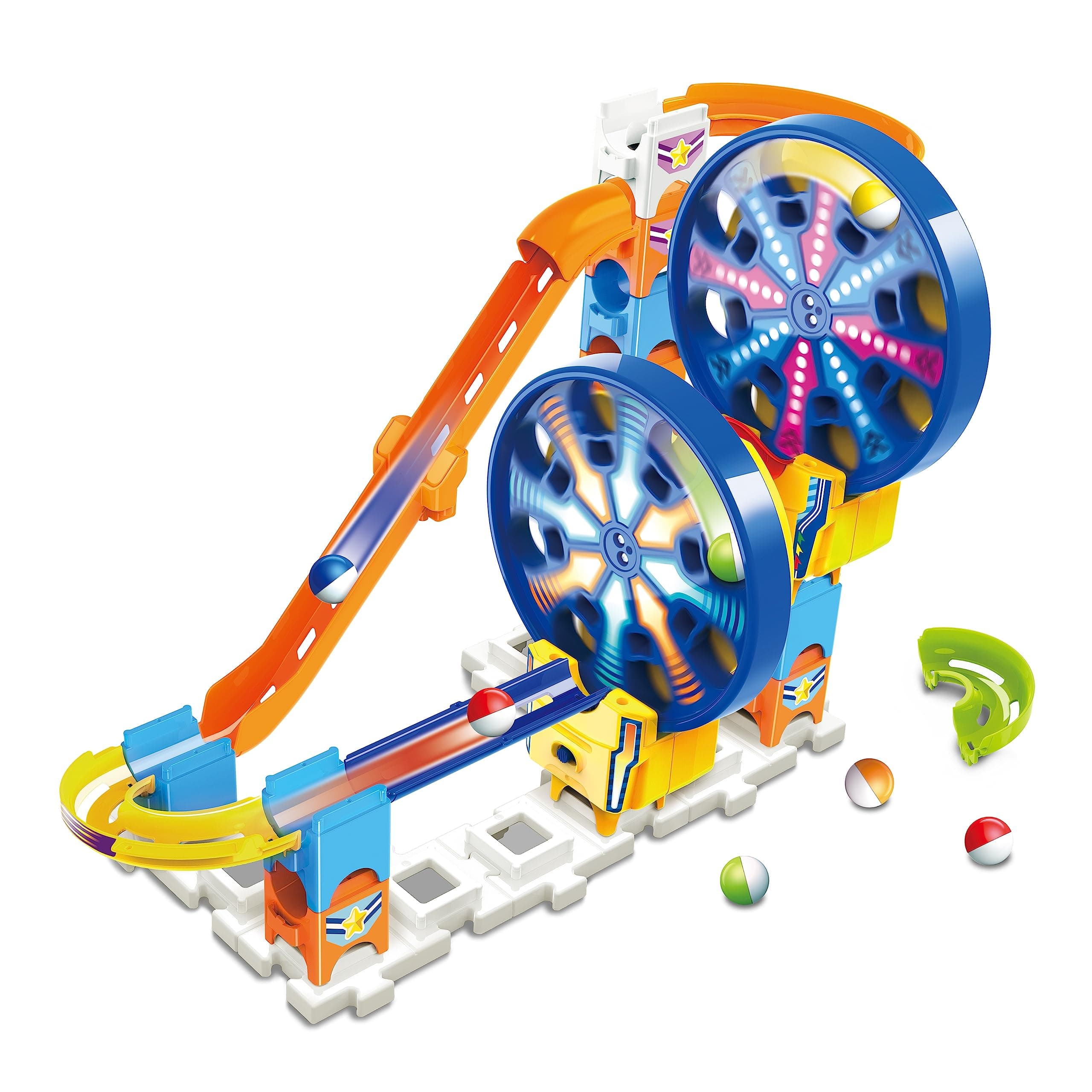 Marble Rush - Fun Fair Set M300 E - Interactive Marble Run with Exciting Track Elements, Various Assembly Options and Guides - For Children from 4-12 Years