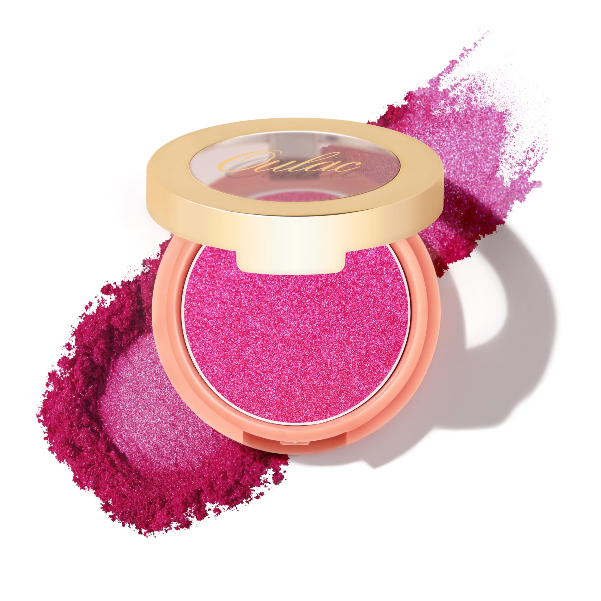 Oulac Blusher for Cheeks Make up, Hydrating & Moisturizing Face Blush Glowy, Long-Lasting Fade & Sweat Resistant, Vegan & Cruelty-Free, F12 Razzmatazz