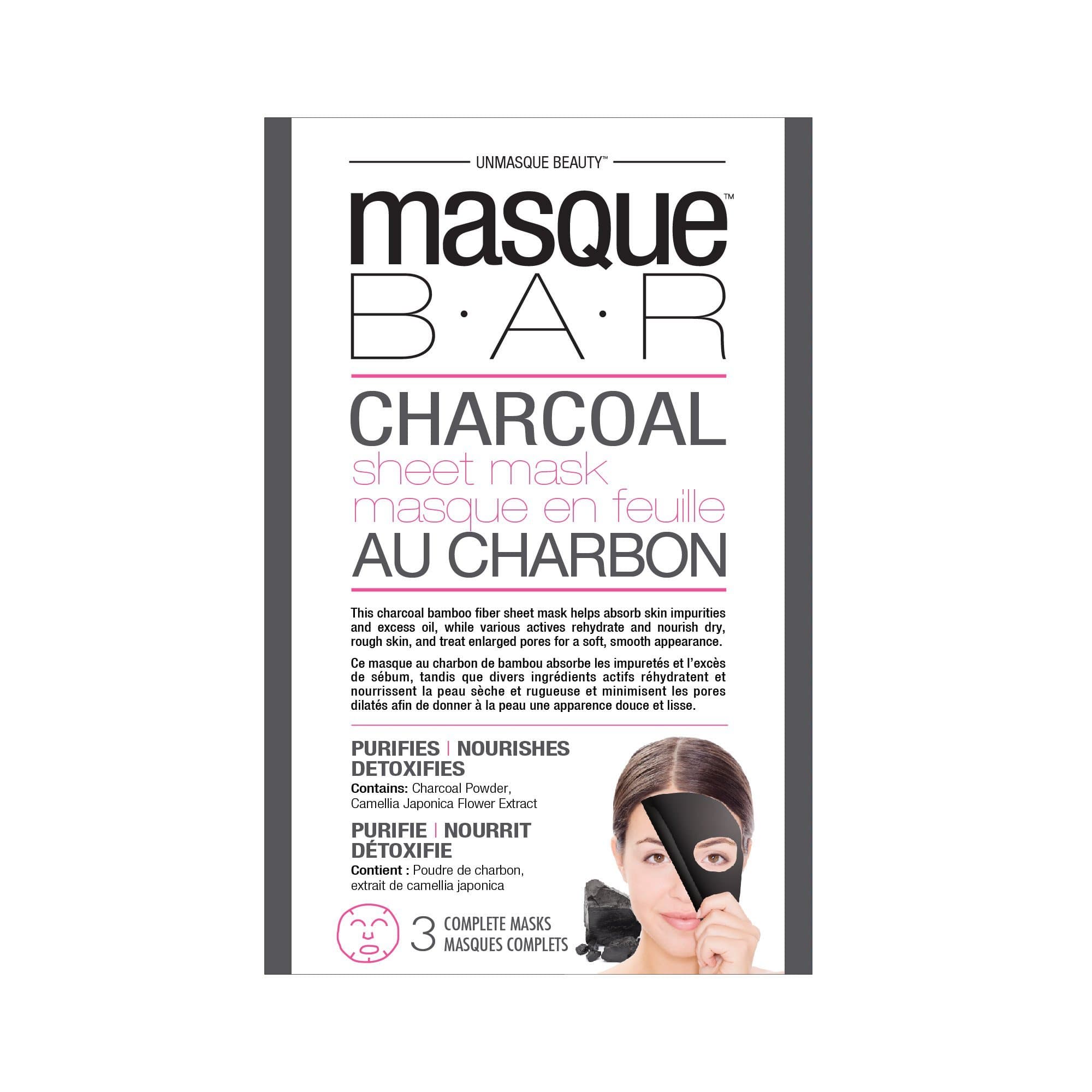 Masque Bar Charcoal Sheet Mask - 3 Pack