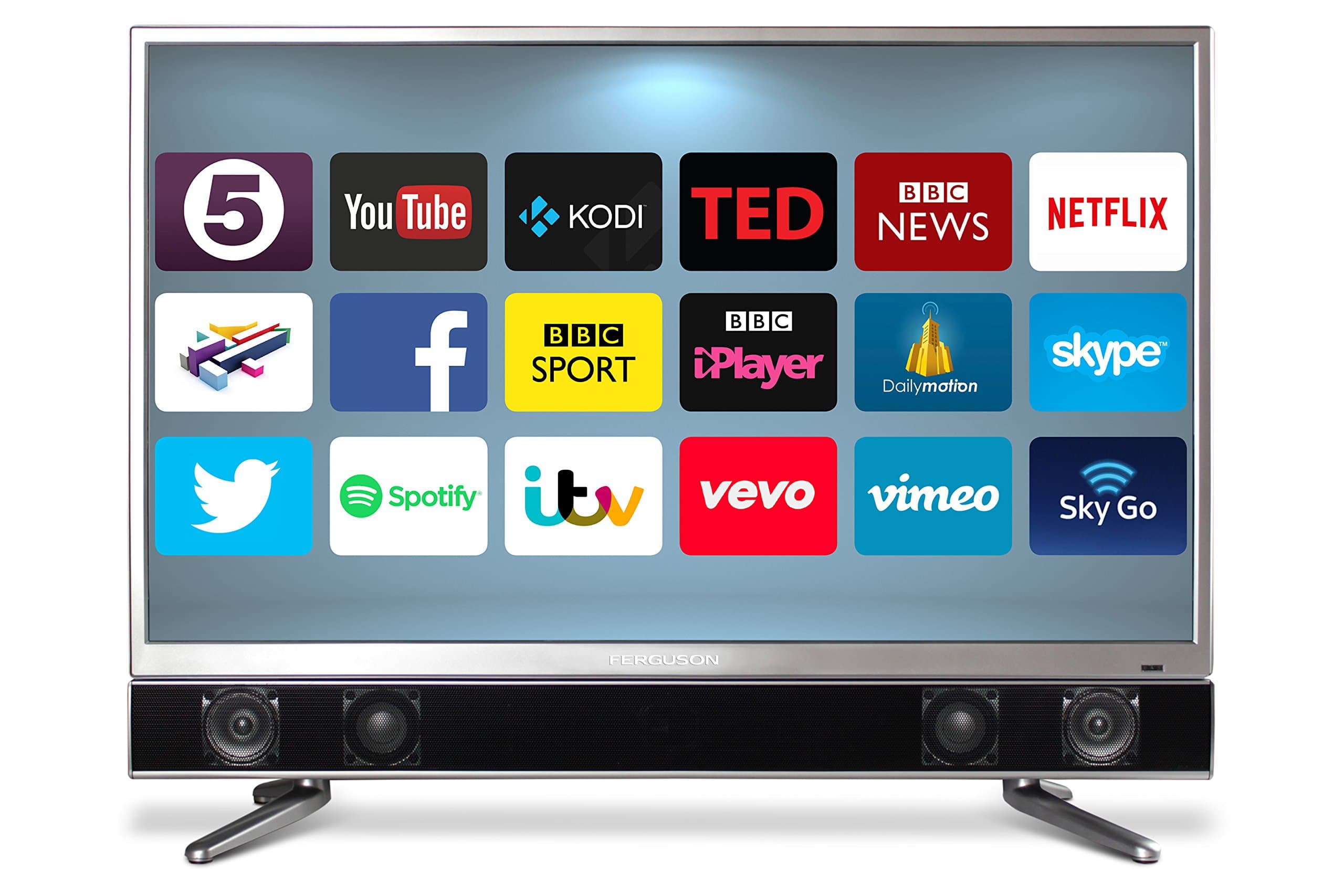 Ferguson FP32ANSMT 32-Inch Android Smart Full HD TV with Integrated Sound Bar - Black [Energy Class A+]