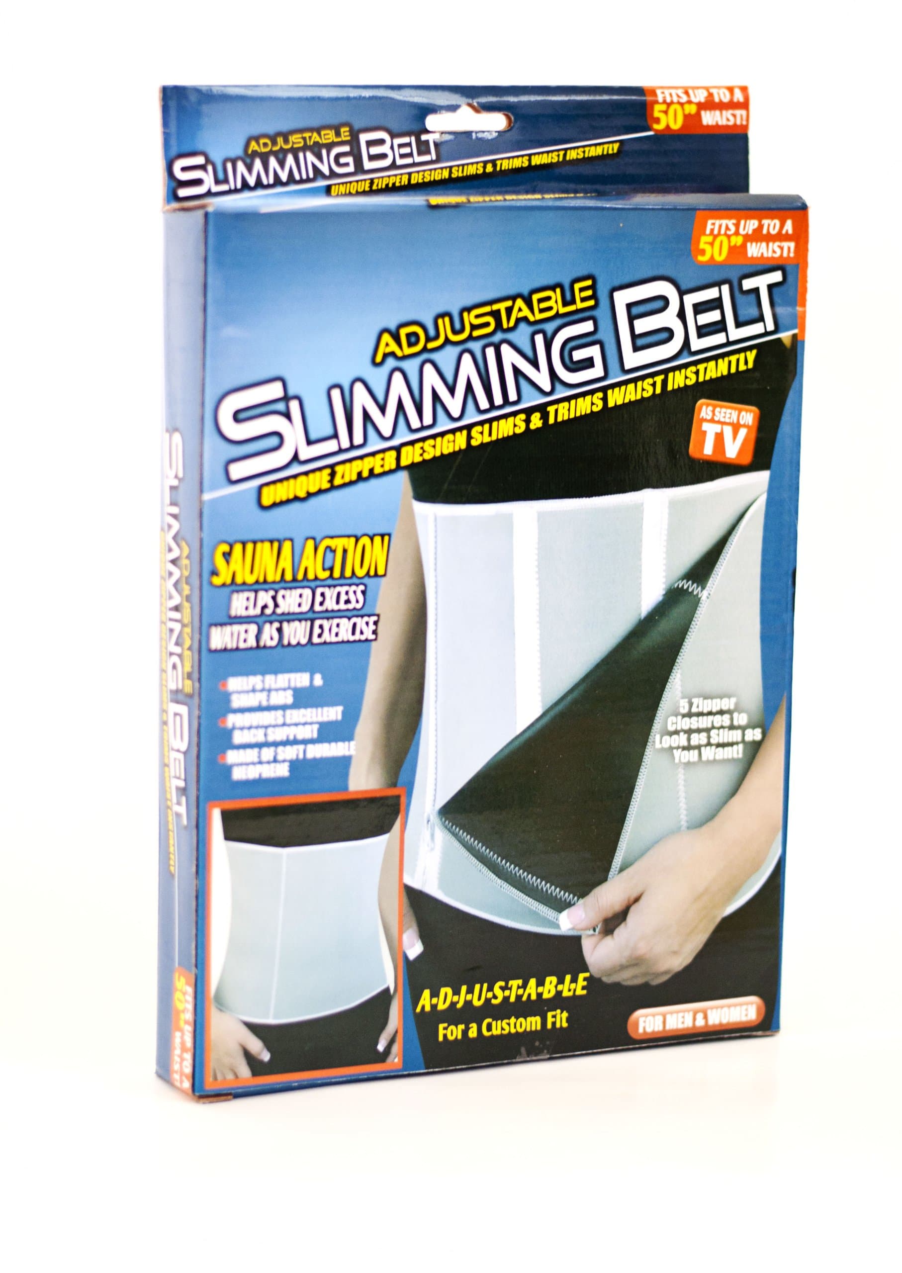 Adjustable Sauna Action Slimming Belt with 5 Zippers