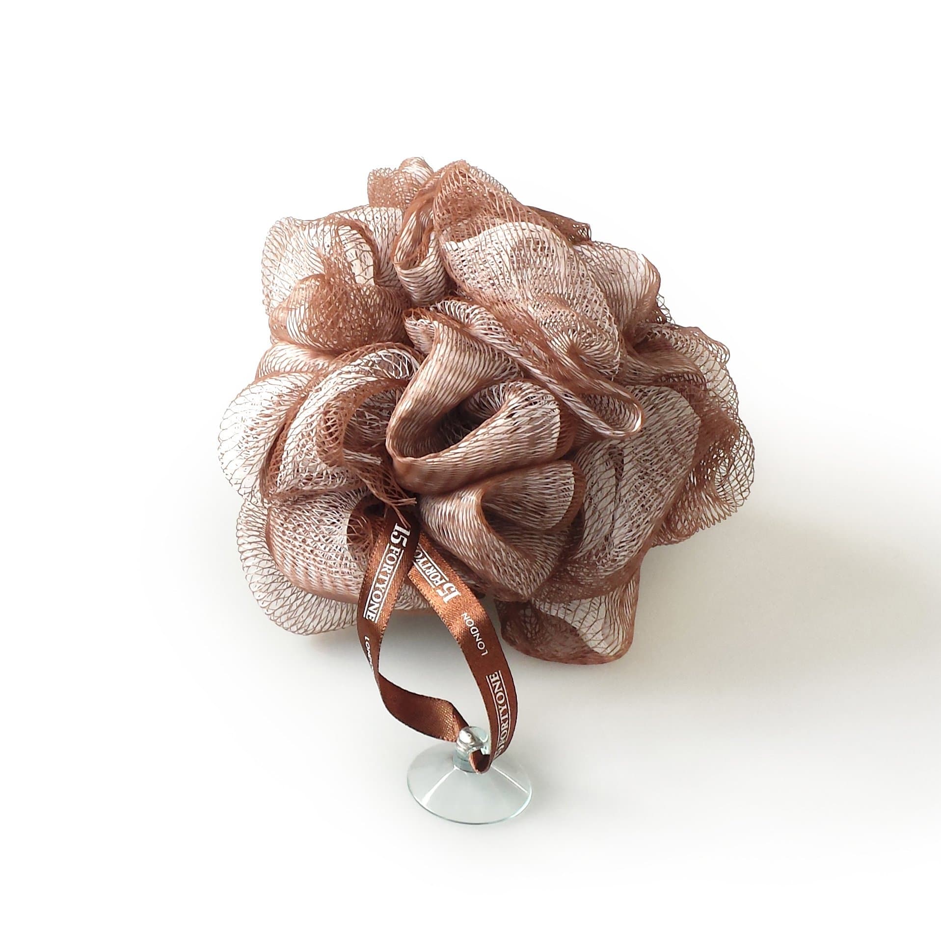 1541 London Exfoliating Bath & Shower Body Puff/Scrunchie/Buffer (Mocha Brown)