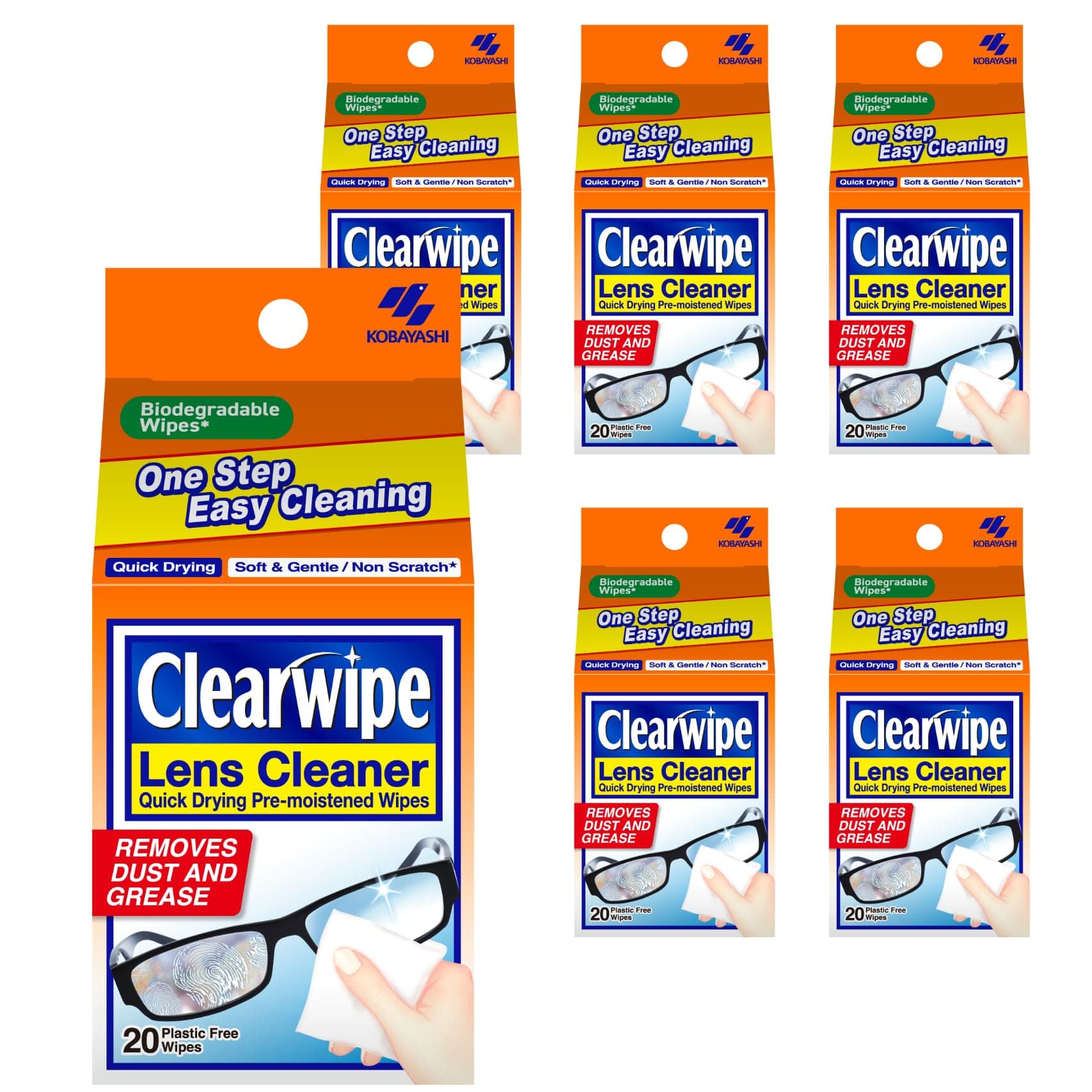 ClearWipes Lens Cleaners 20 pack x6