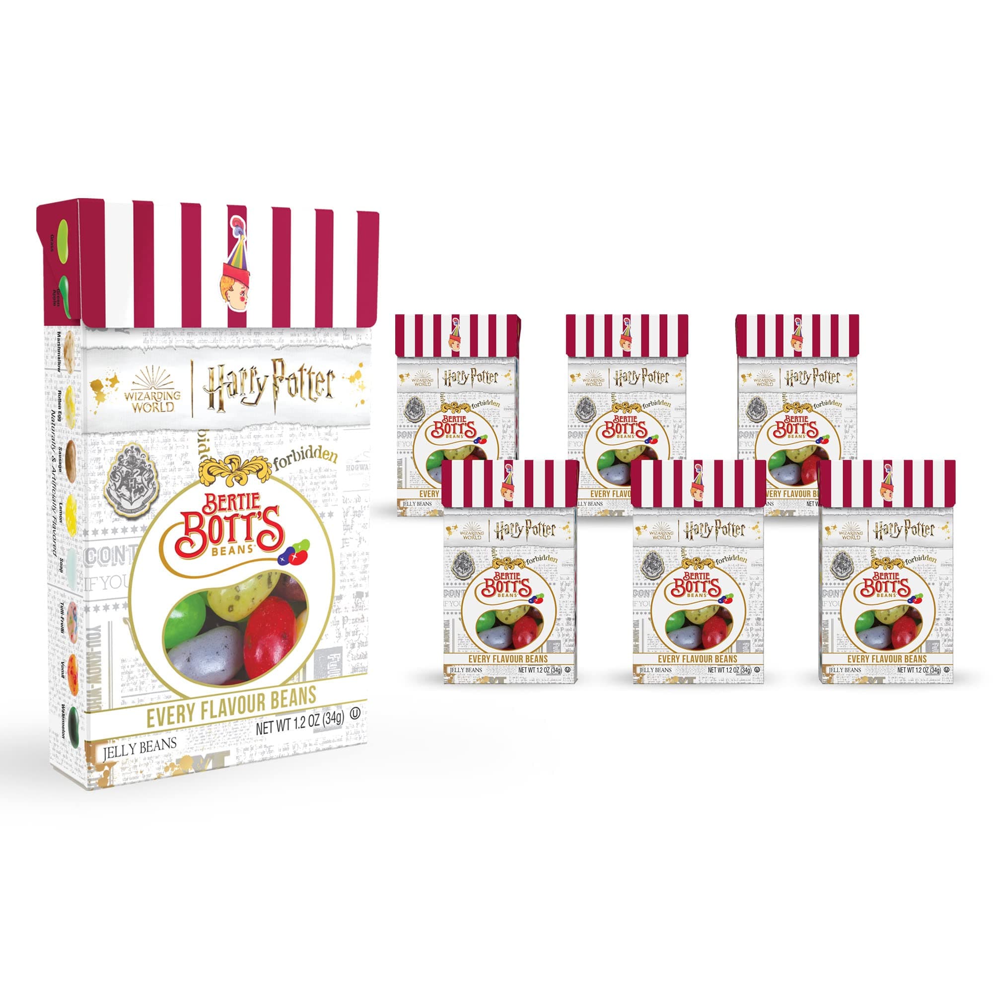 Jelly Belly Harry Potter™ Bertie Bott's Every Flavour Beans, 1.2 oz Box, 6 Pack
