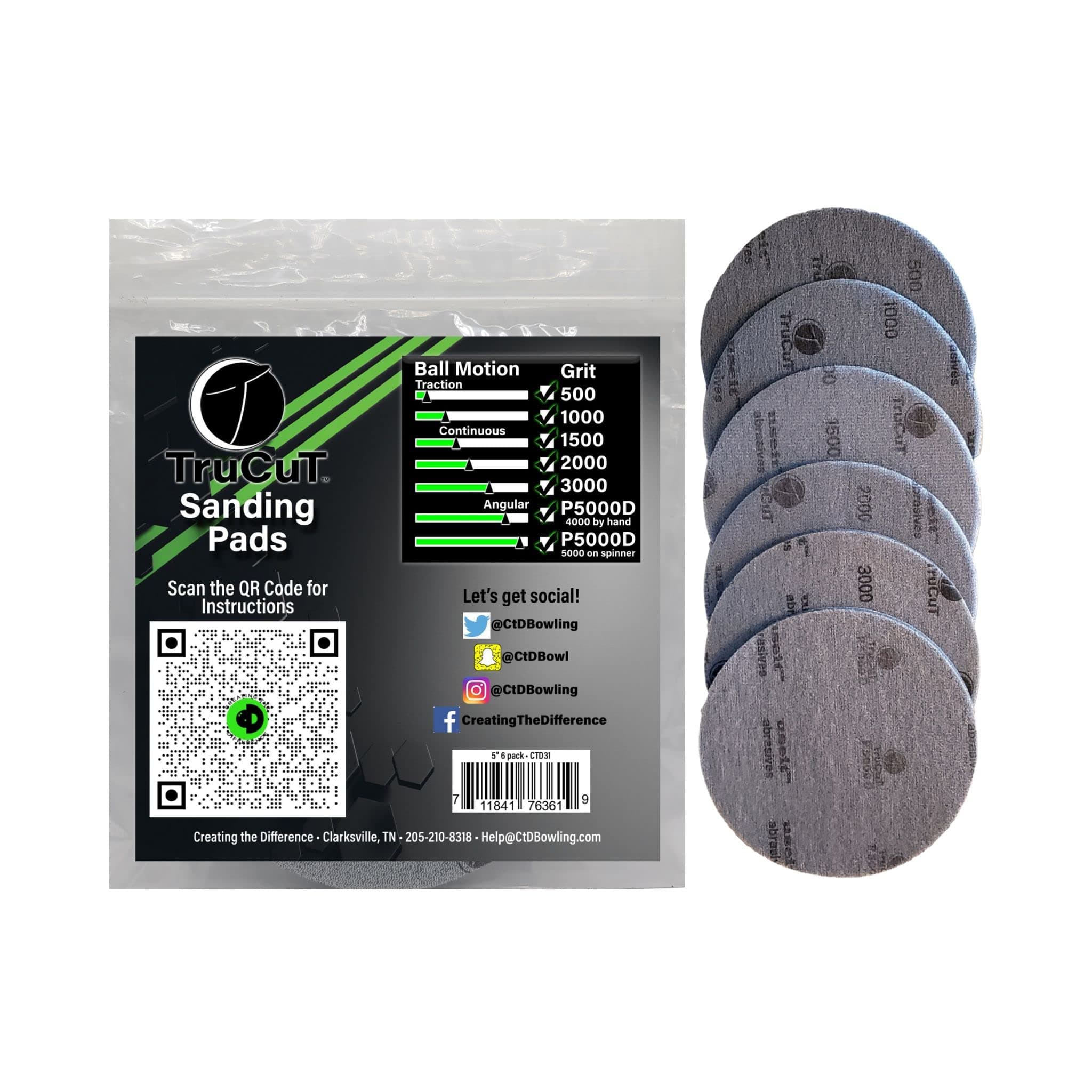 TruCut Sanding Pads | 6 Pack (5")